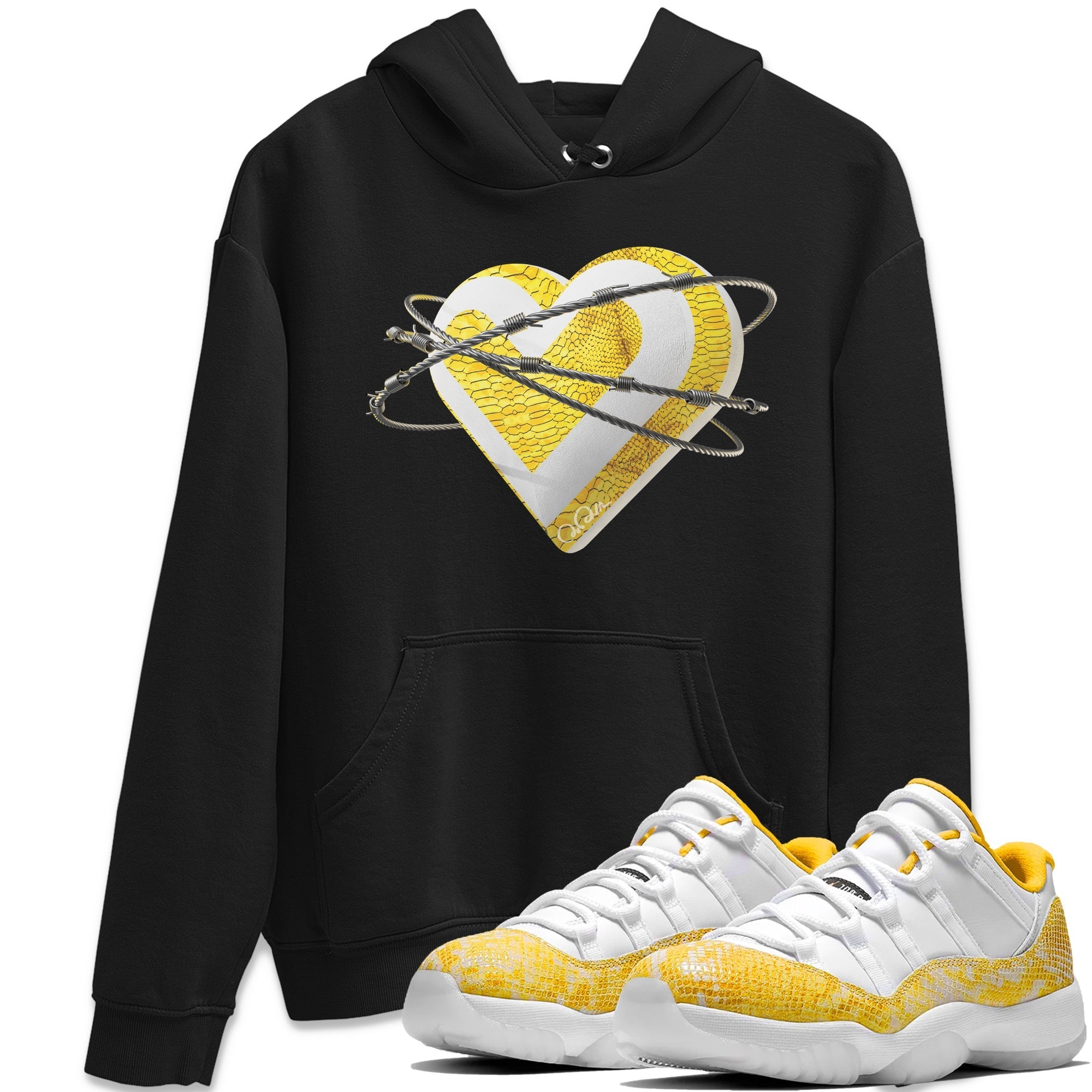 Heart Lover Unisex Tops - Air Jordan 11 Yellow Python