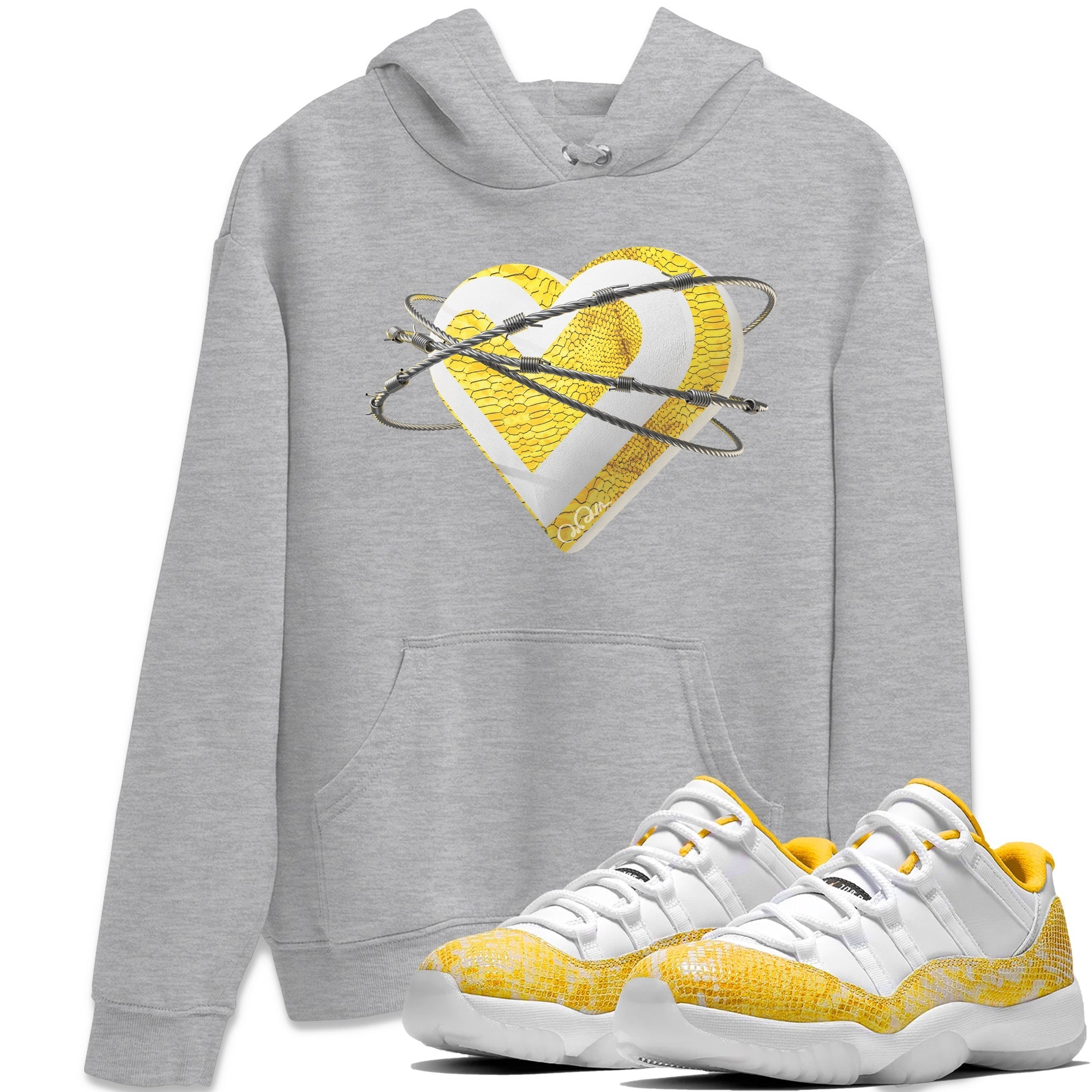 Heart Lover Unisex Tops - Air Jordan 11 Yellow Python