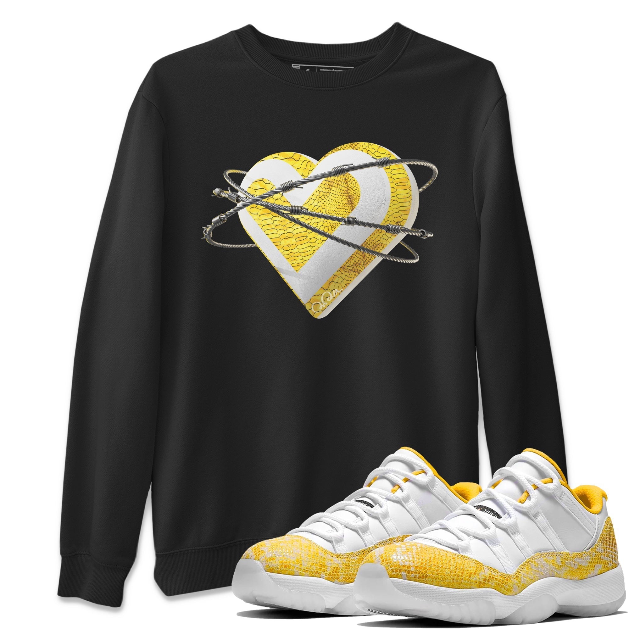 Heart Lover Unisex Tops - Air Jordan 11 Yellow Python