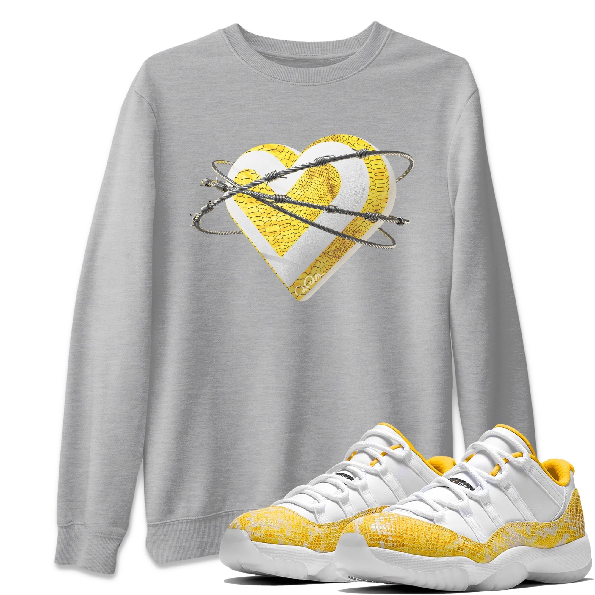 Heart Lover Unisex Tops - Air Jordan 11 Yellow Python
