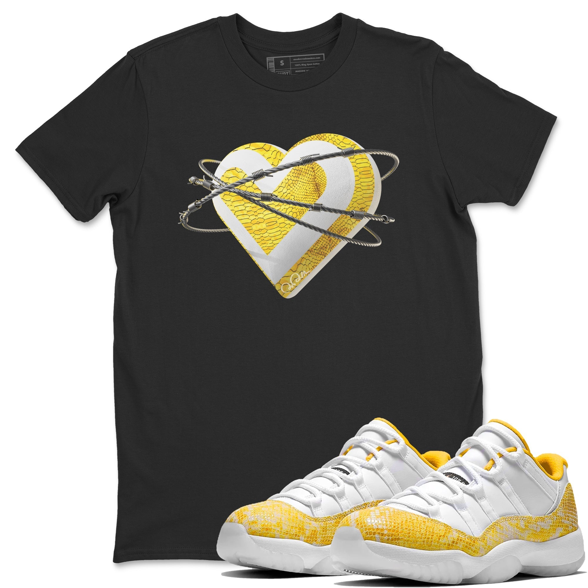 Heart Lover Unisex Tops - Air Jordan 11 Yellow Python