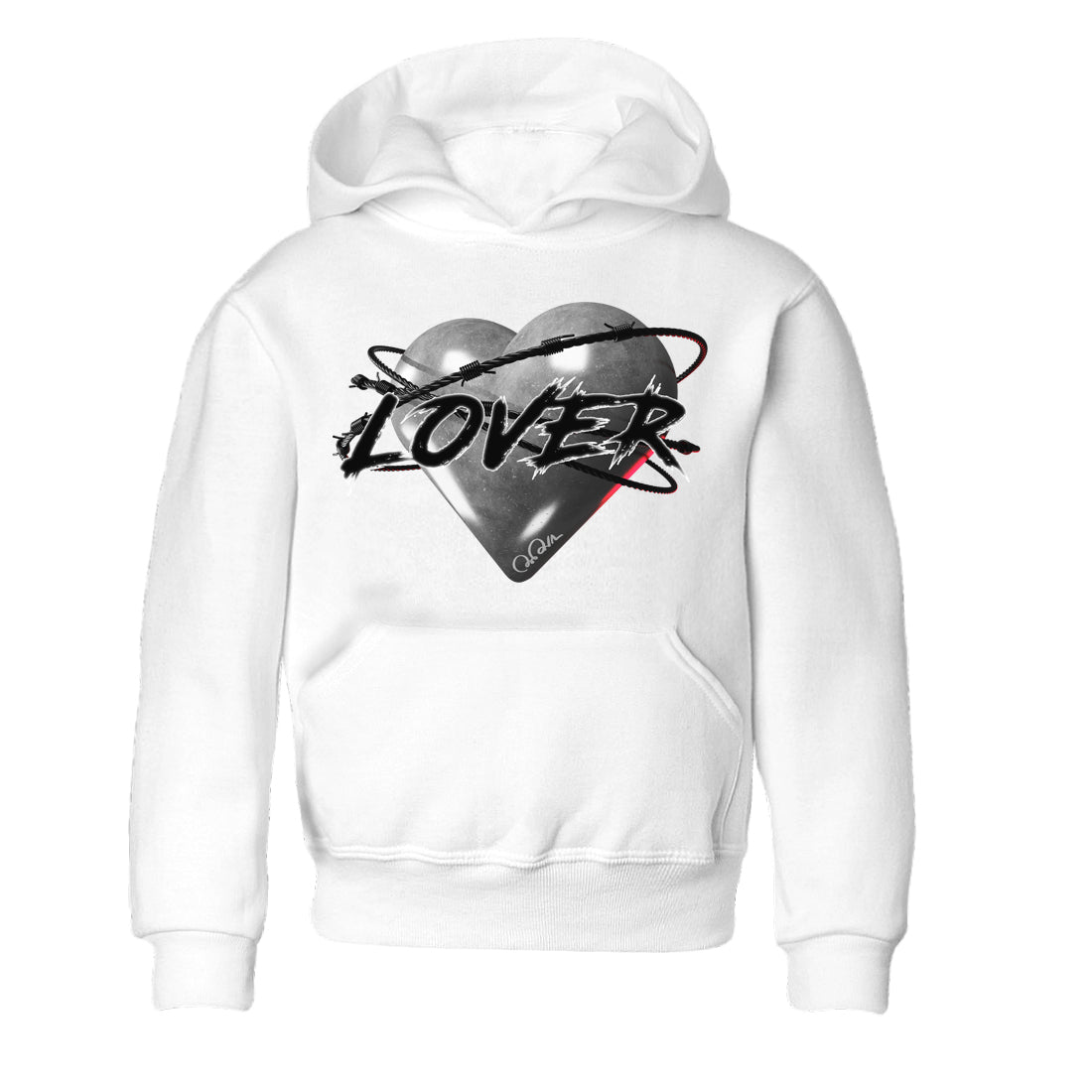 Heart Lover Kids Tops - Air Jordan 14 Metallic Silver