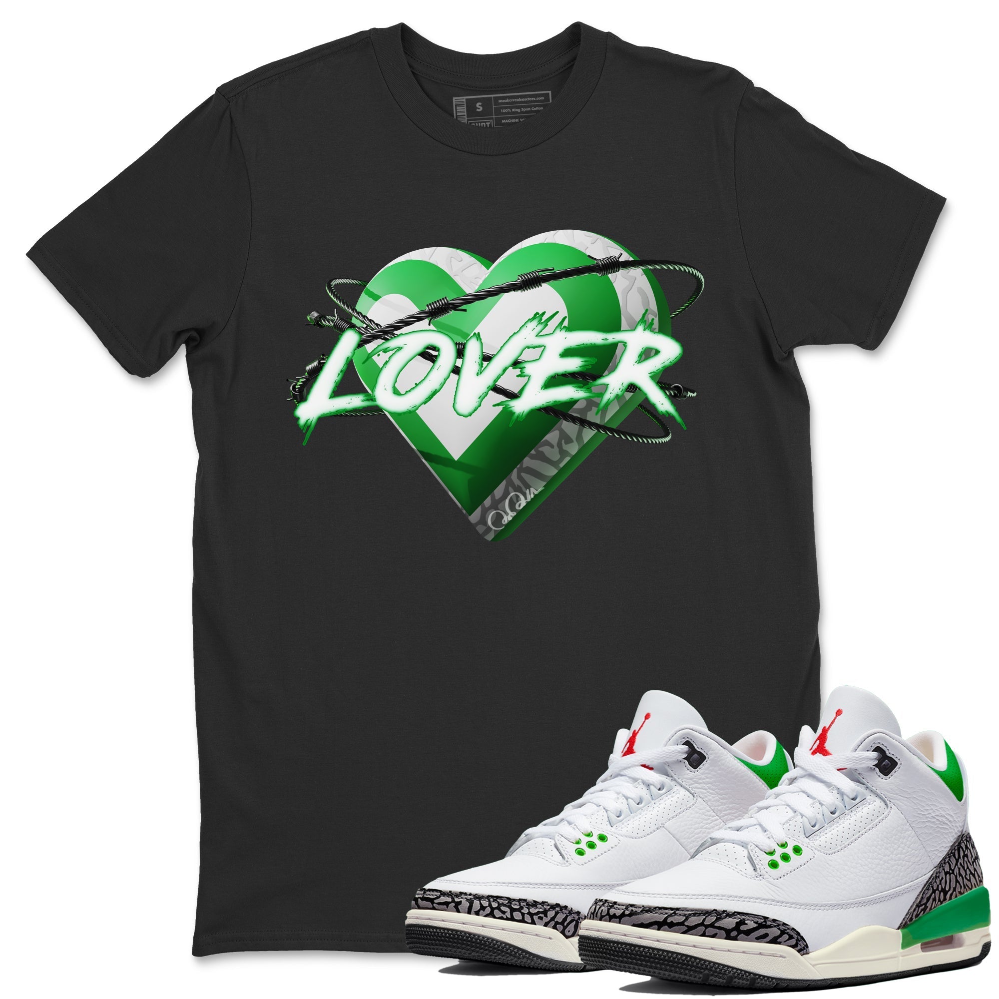 Heart Lover Unisex Tops - Air Jordan 3 Lucky Green