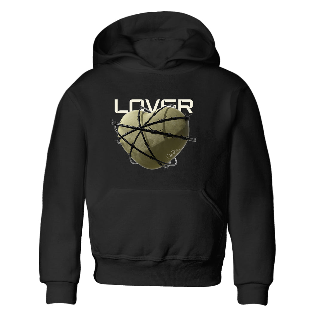 Heart Lover snkmatch Tee Kids - Air Jordan 4 Medium Olive
