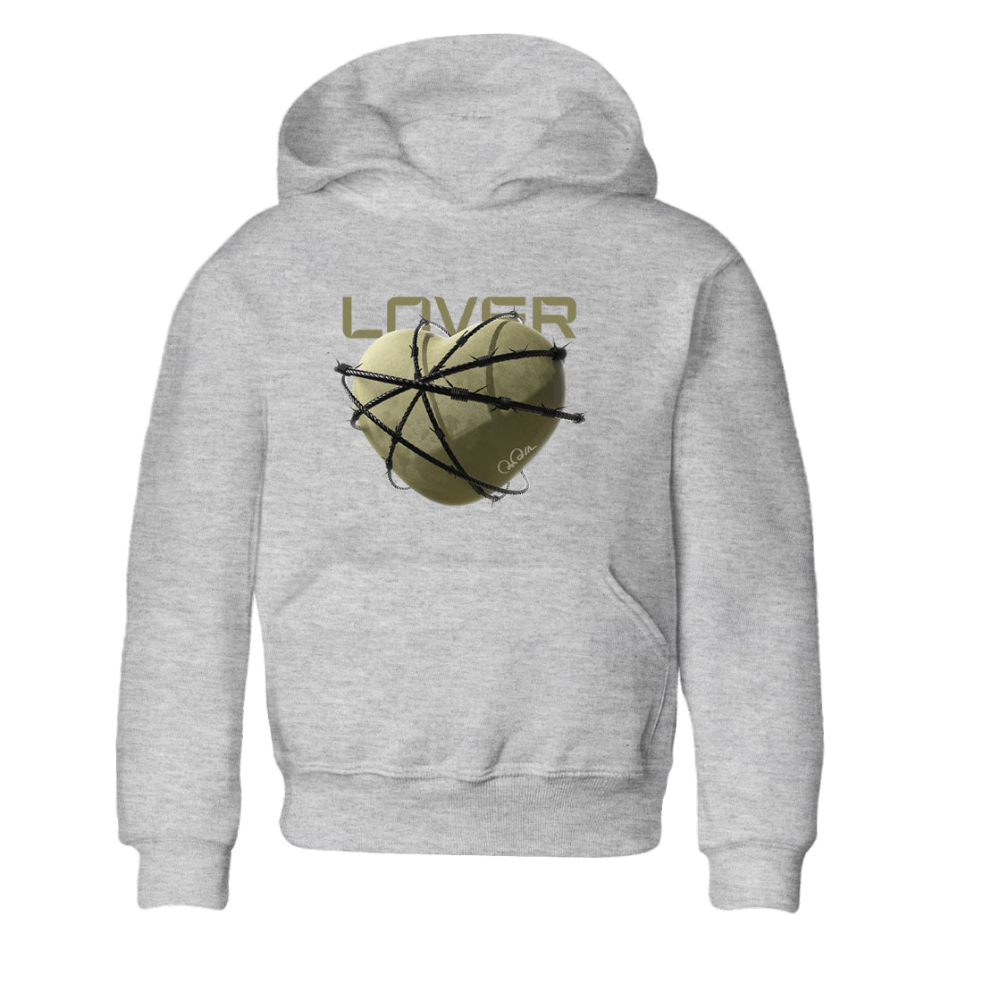 Heart Lover snkmatch Tee Kids - Air Jordan 4 Medium Olive