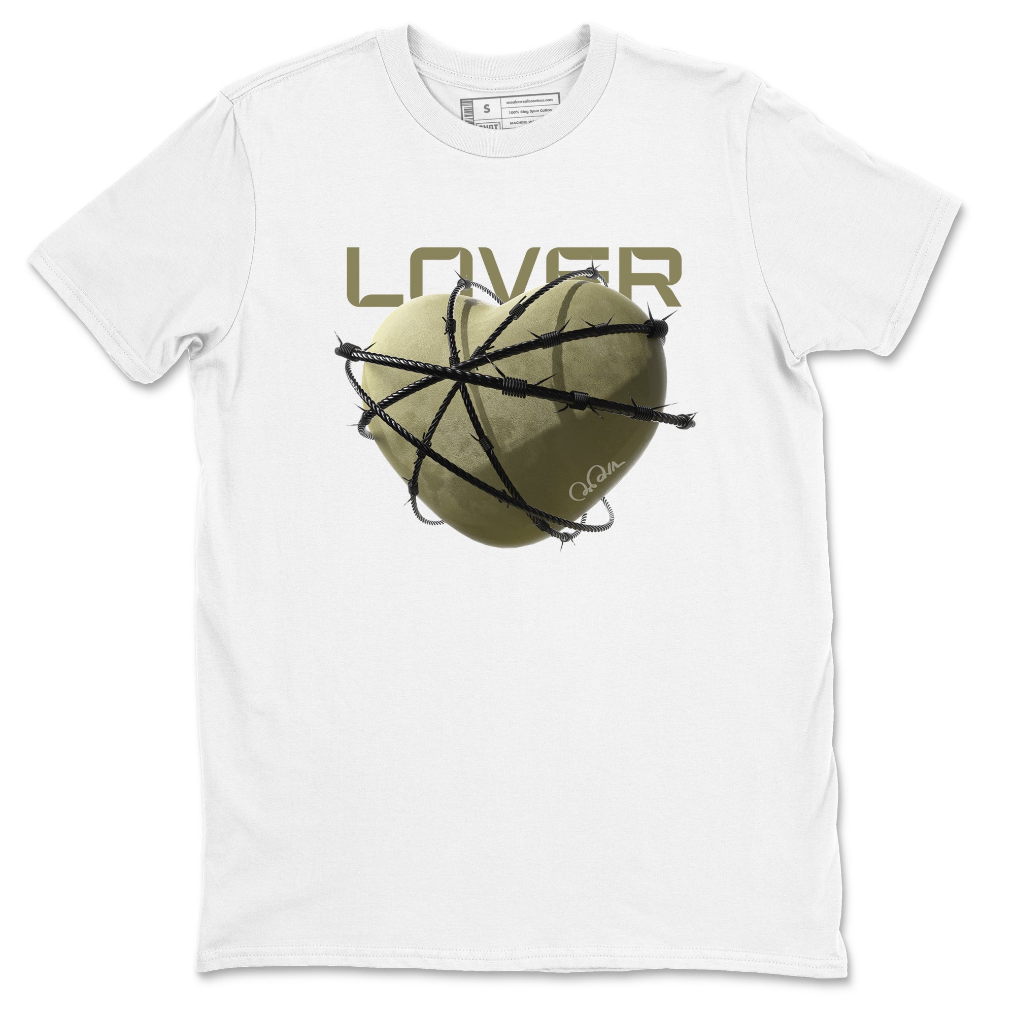 Heart Lover snkmatch Tee - Air Jordan 4 Medium Olive