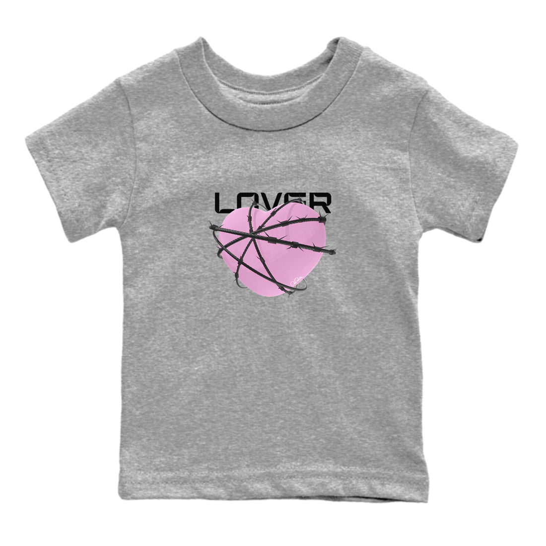 Heart Lover snkmatch Tees Kids - Air Jordan 4 Orchid