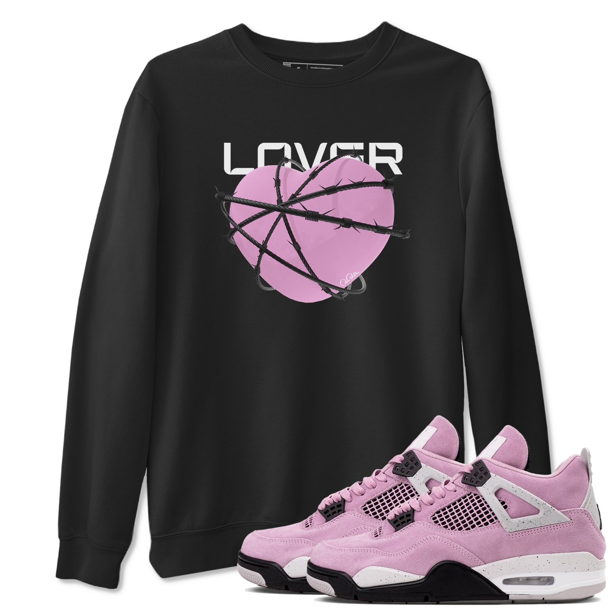 Heart Lover snkmatch Tees - Air Jordan 4 Orchid