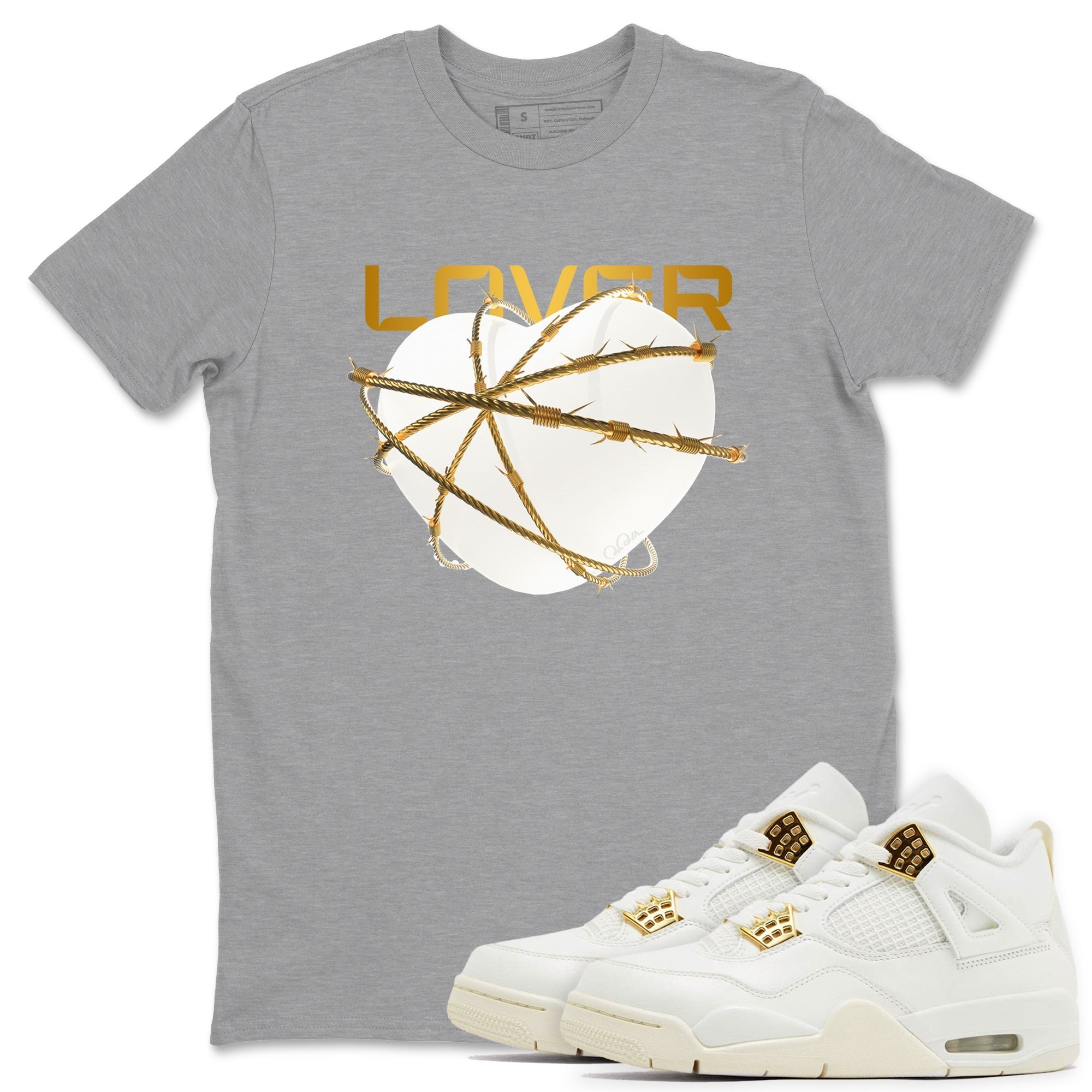 Heart Lover snkmatch Tees - Air Jordan 4 Sail 2024