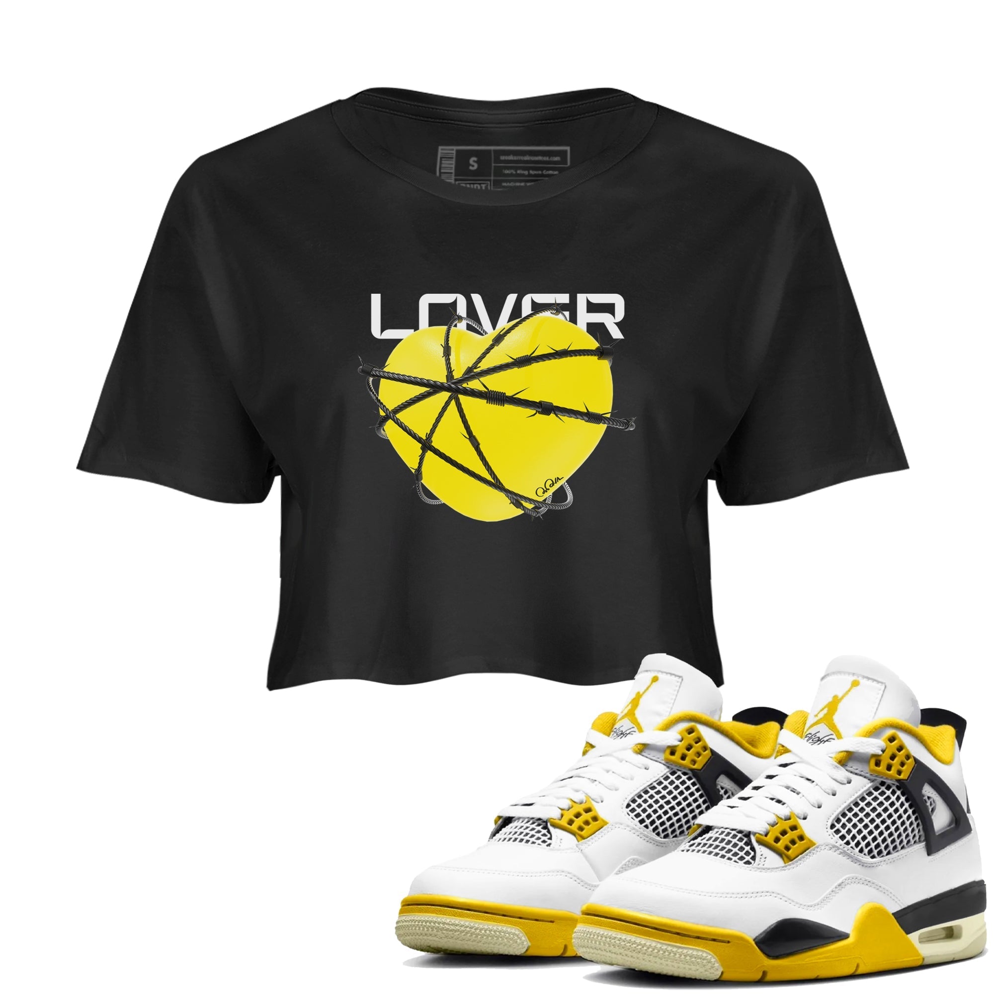 Heart Lover snkmatch Women's Top - Air Jordan 4 Vivid Sulfur