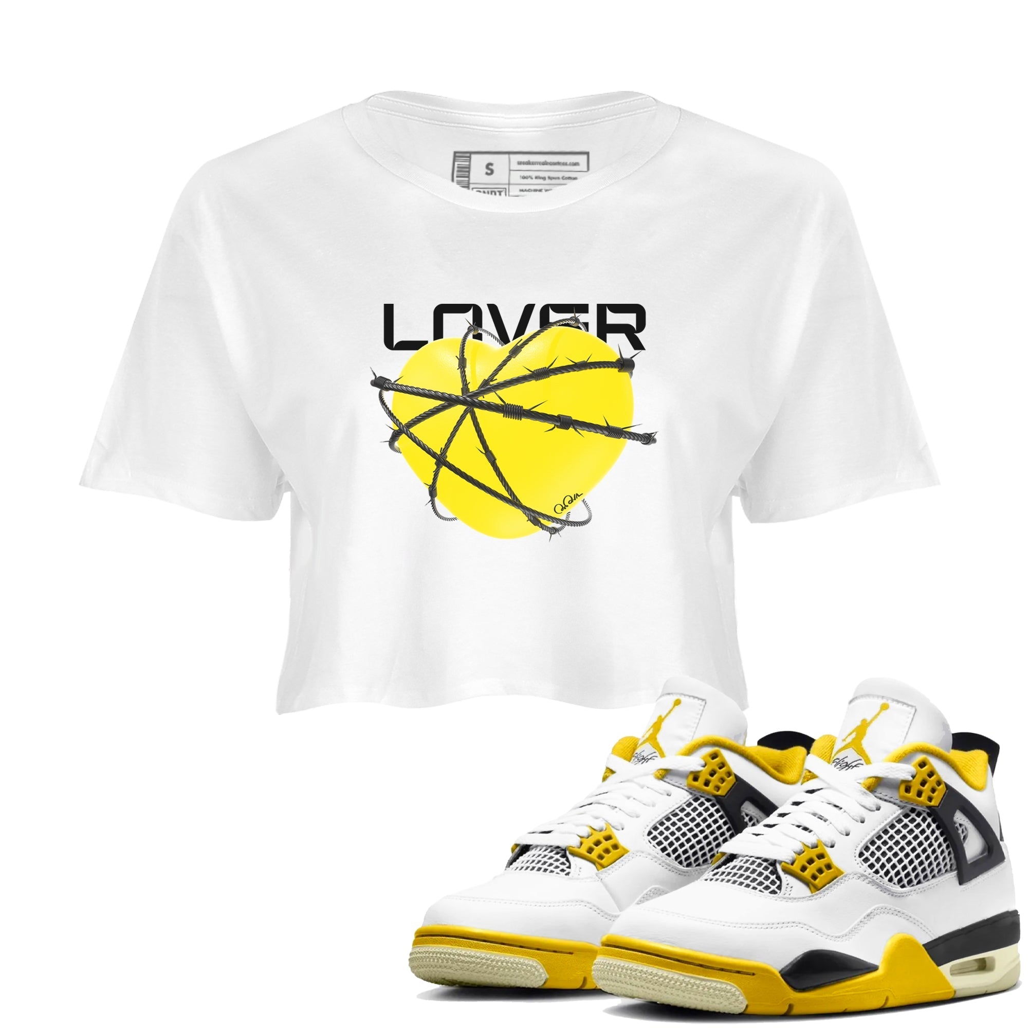 Heart Lover snkmatch Women's Top - Air Jordan 4 Vivid Sulfur