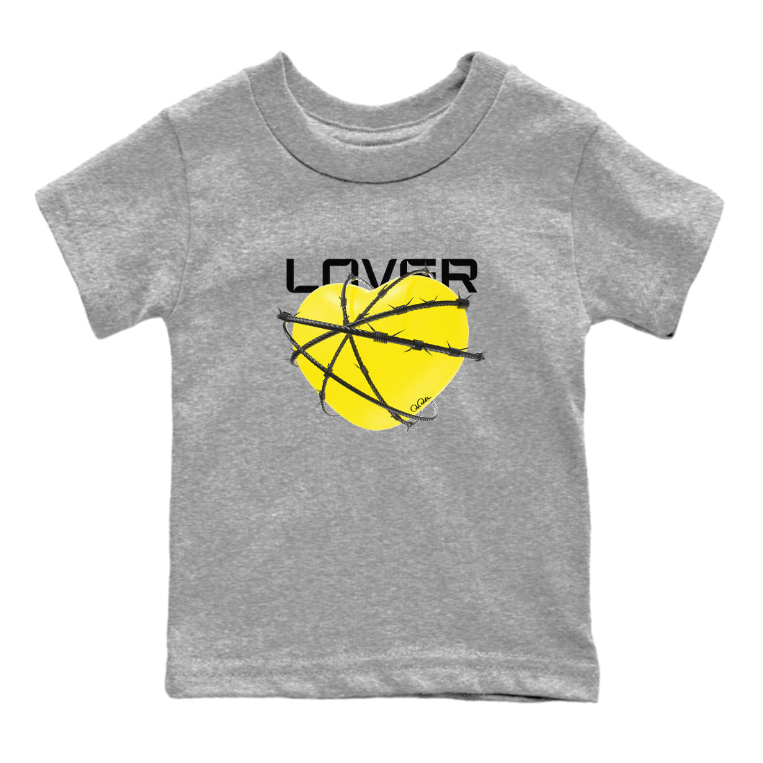 Heart Lover snkmatch Tees Kids - Air Jordan 4 Vivid Sulfur