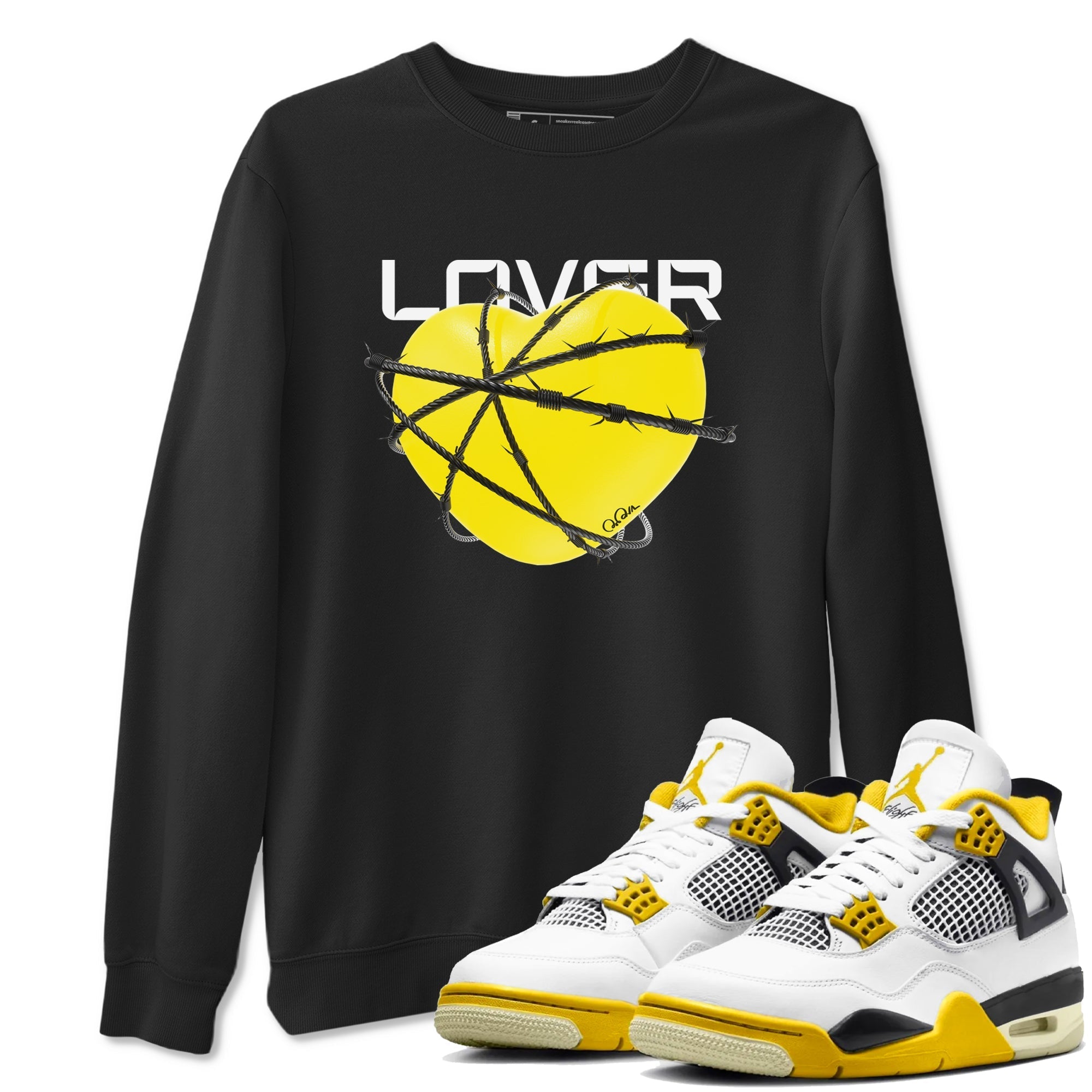 Heart Lover snkmatch Tees - Air Jordan 4 Vivid Sulfur