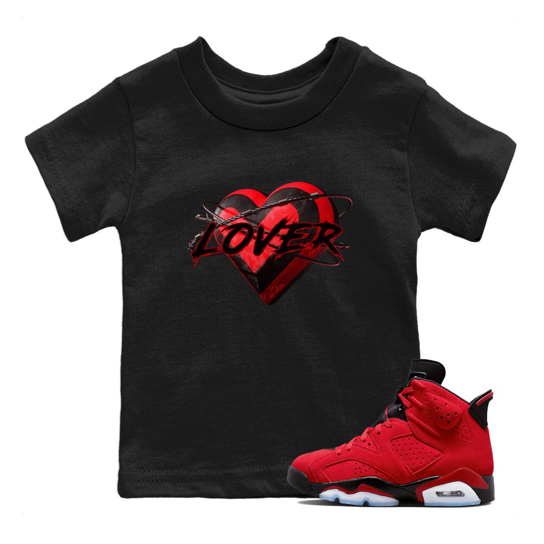 Heart Lover Kids Tops - Air Jordan 6 Toro Bravo