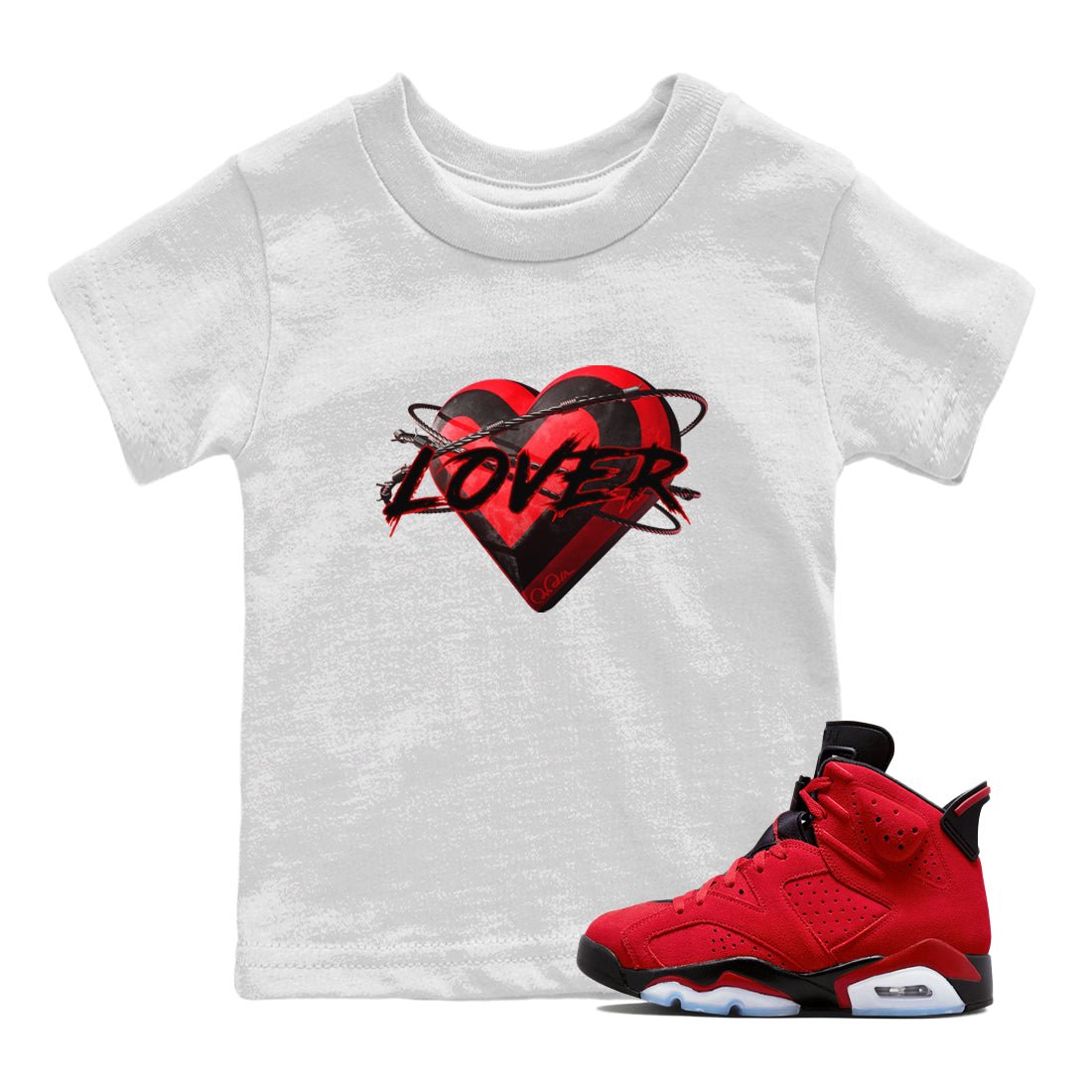Heart Lover Kids Tops - Air Jordan 6 Toro Bravo
