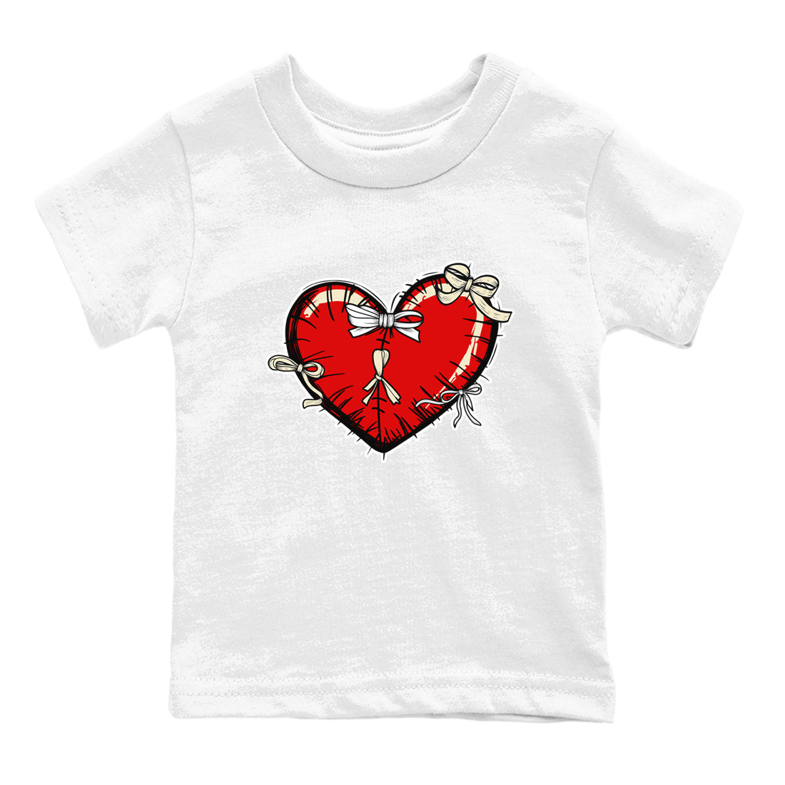 Heart with Ribbons snkmatch Tees Kids - Air Jordan 1 Black Toe Reimagined