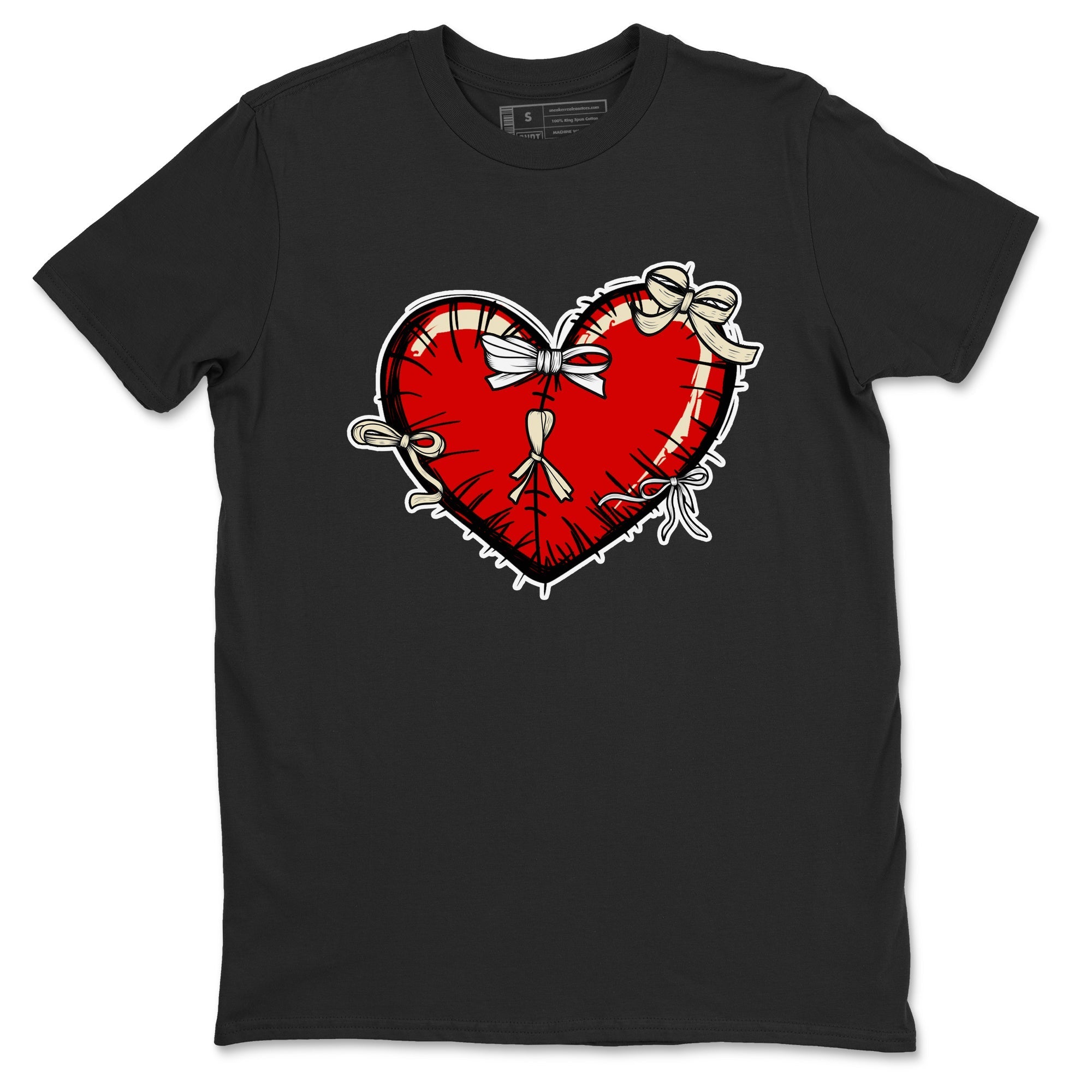 Heart with Ribbons snkmatch Tees - Air Jordan 1 Black Toe Reimagined