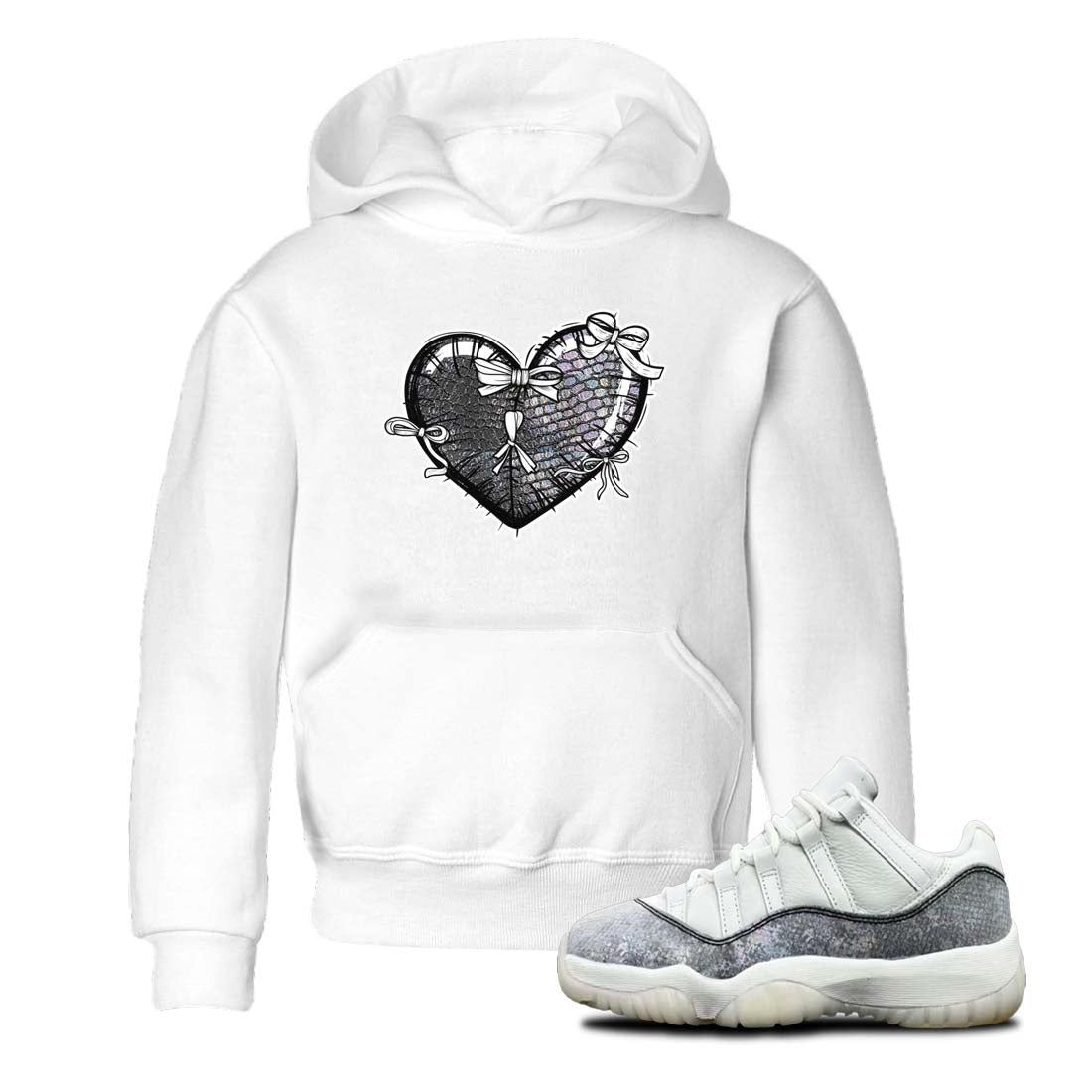 Heart With Ribbons snkmatch Tees Kids - Air Jordan 11 Year Of The Snake