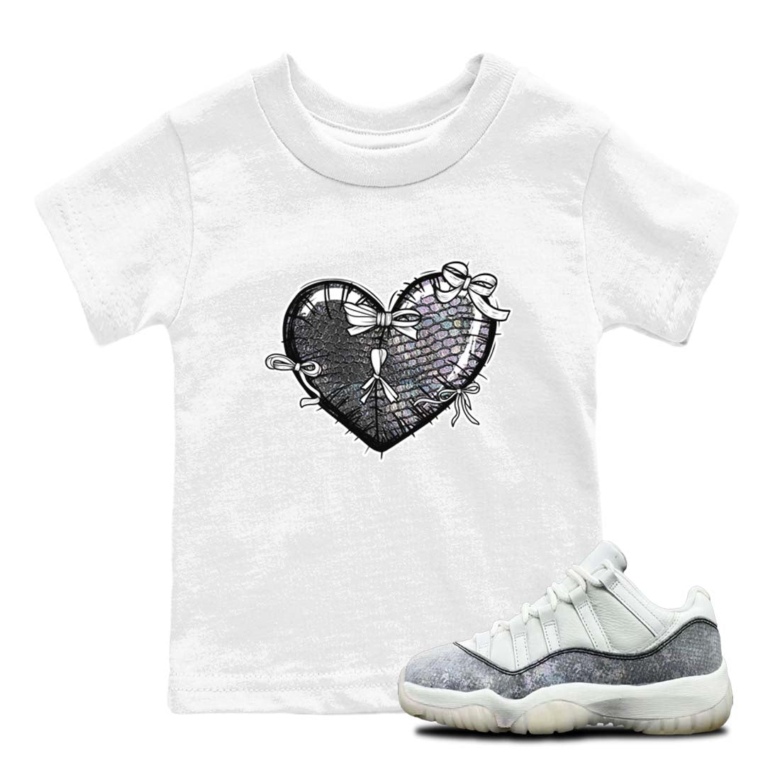Heart With Ribbons snkmatch Tees Kids - Air Jordan 11 Year Of The Snake