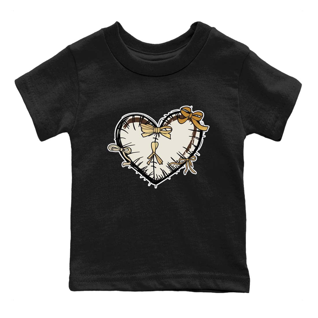Heart With Ribbons snkmatch Tees Kids - Air Jordan 5 Golden Ticket