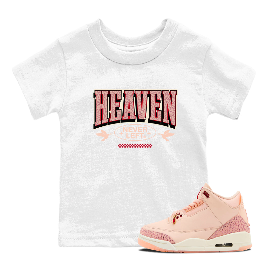Heaven Never Left snkmatch Tees Kids - Air Jordan 3 Valentines Day