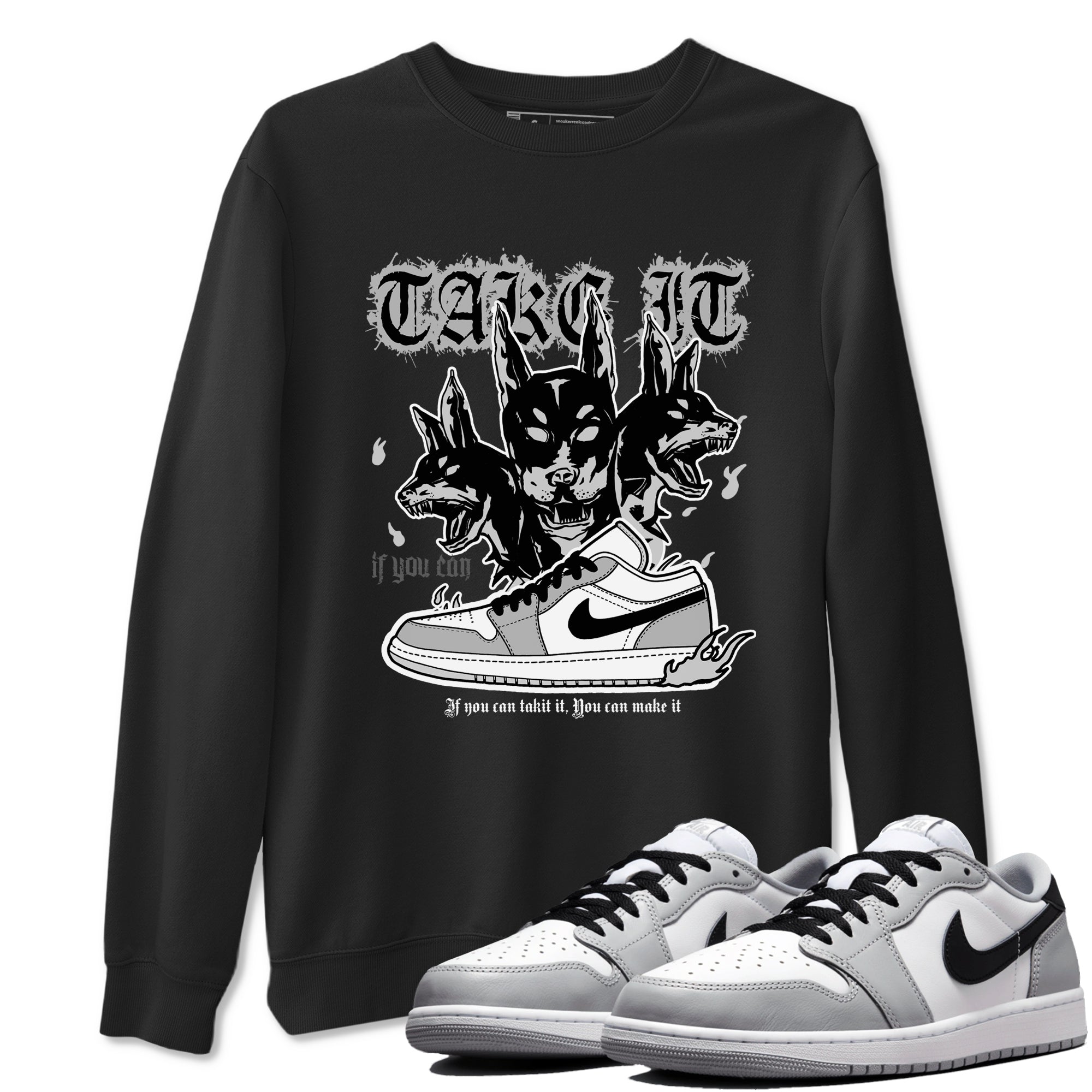 Hell Hounds snkmatch Tees - Air Jordan 1 Wolf Grey