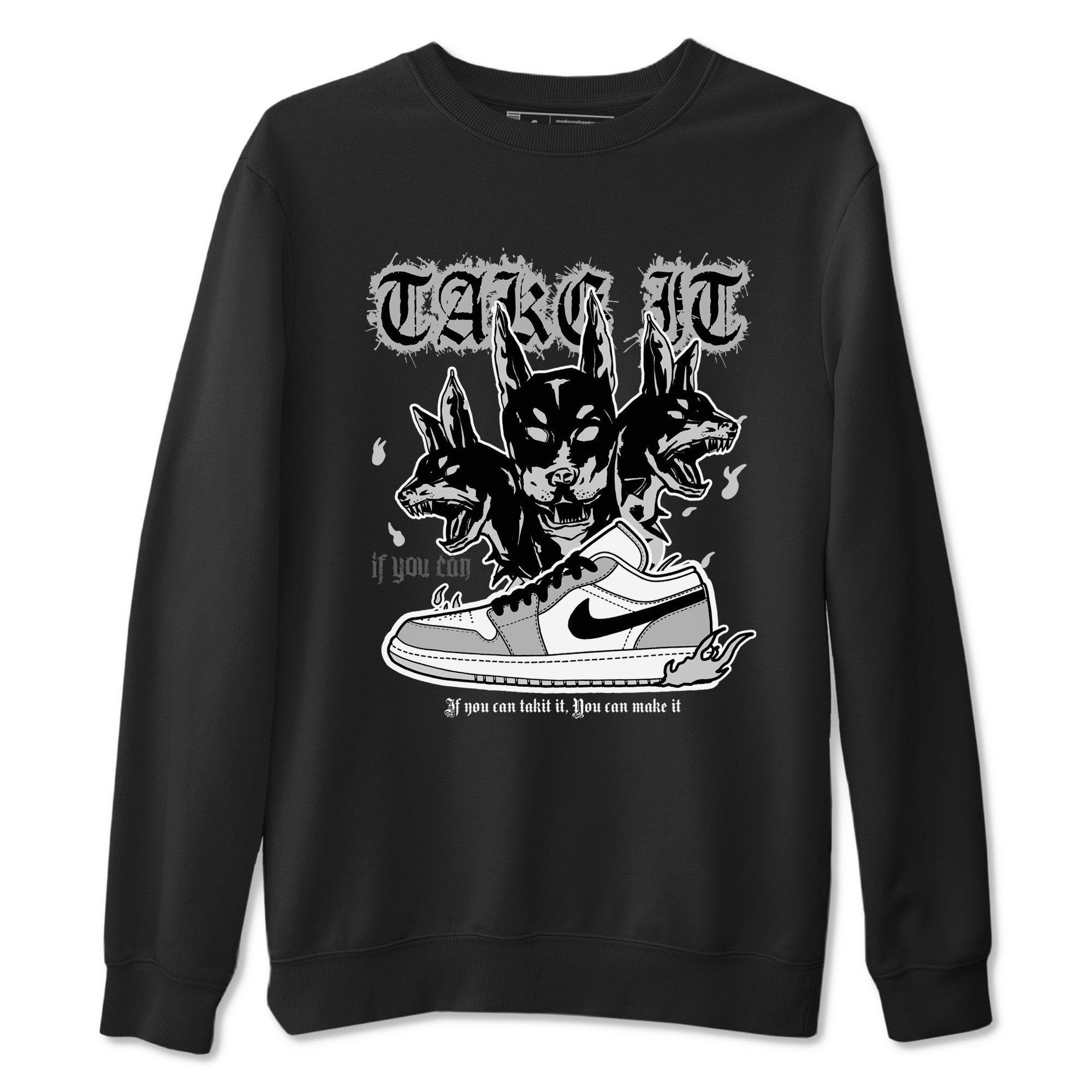 Hell Hounds snkmatch Tees - Air Jordan 1 Wolf Grey