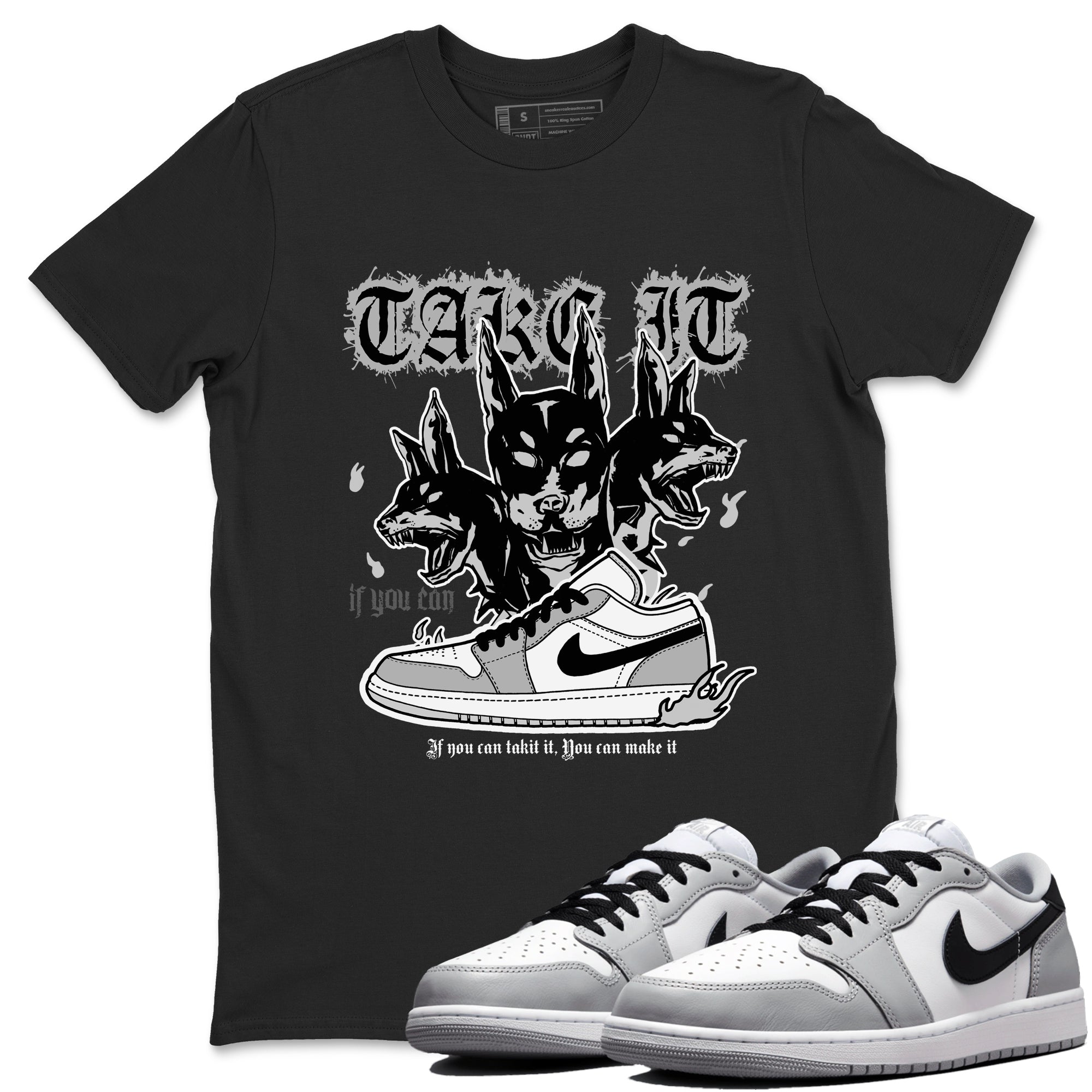 Hell Hounds snkmatch Tees - Air Jordan 1 Wolf Grey