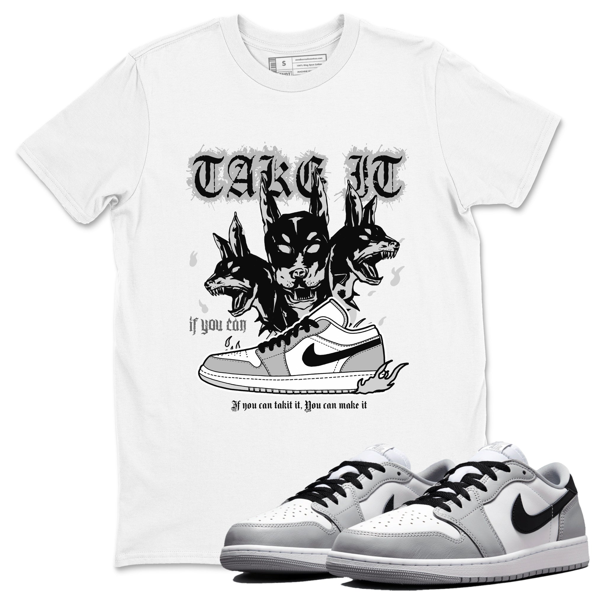 Hell Hounds snkmatch Tees - Air Jordan 1 Wolf Grey