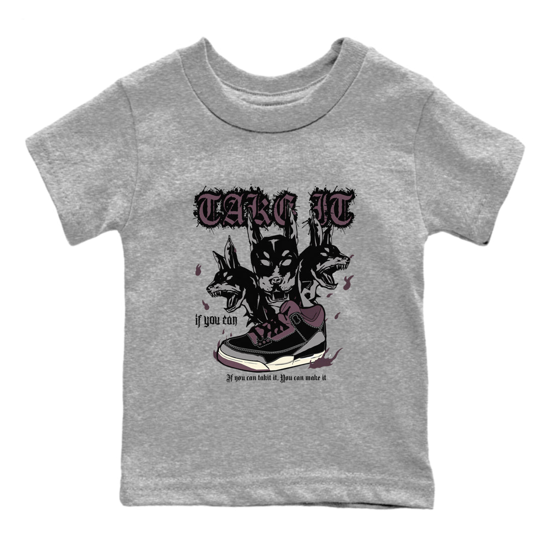 Hell Hounds snkmatch Tees Kids - Air Jordan 3 A Ma Maniere x Black