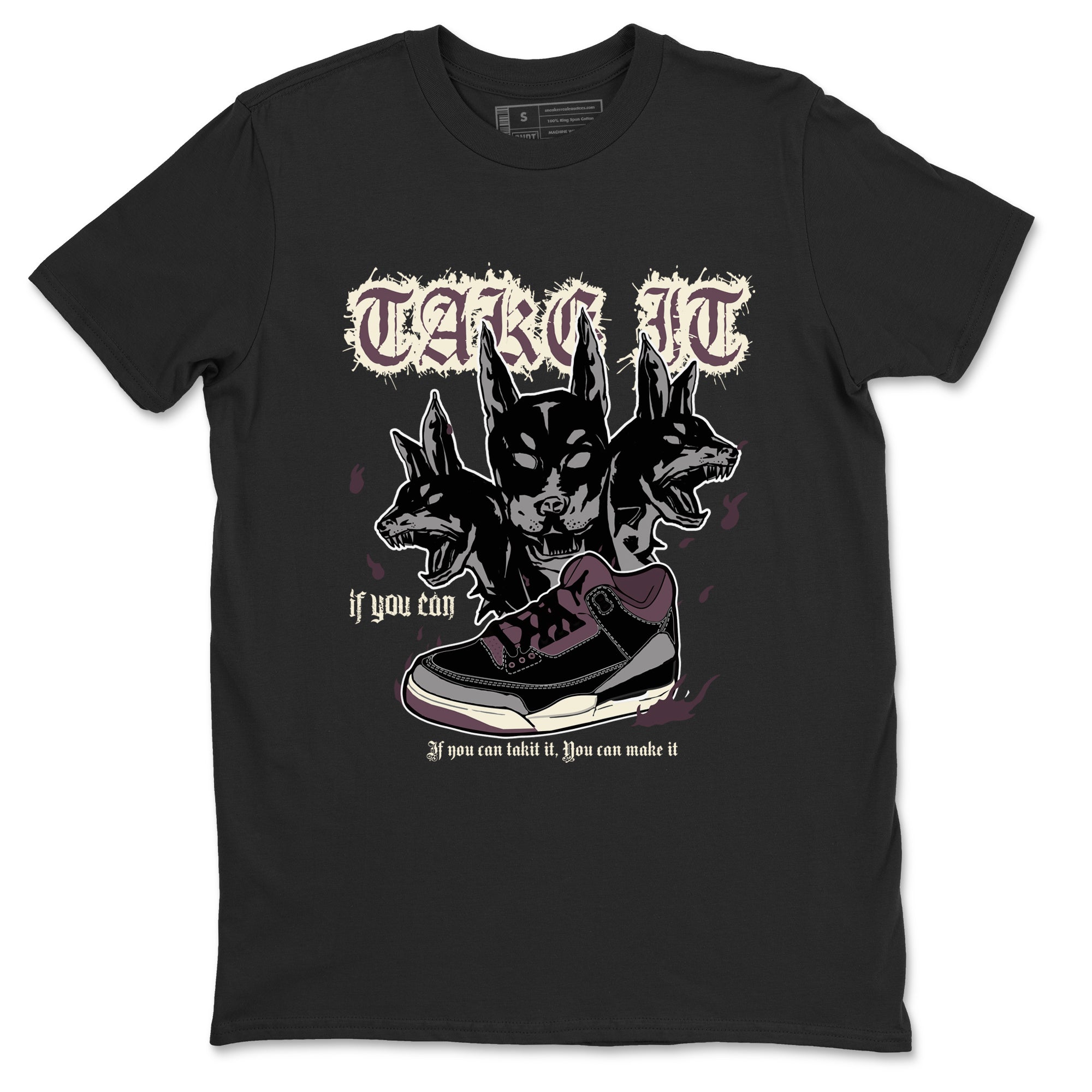 Hell Hounds snkmatch Tees - Air Jordan 3 A Ma Maniere x Black