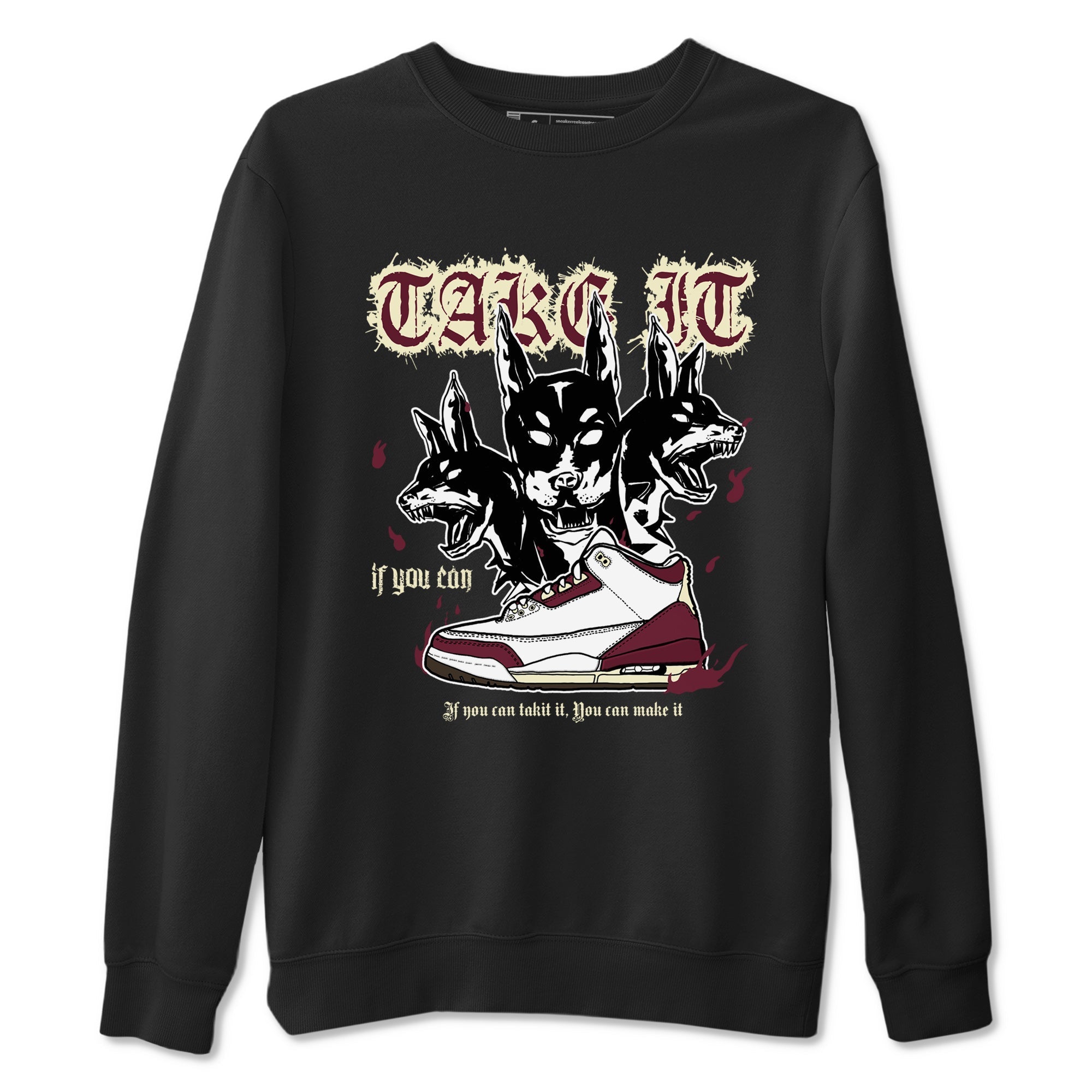Hell Hounds snkmatch Tees - Air Jordan 3 A Ma Maniere x Burgundy Crush