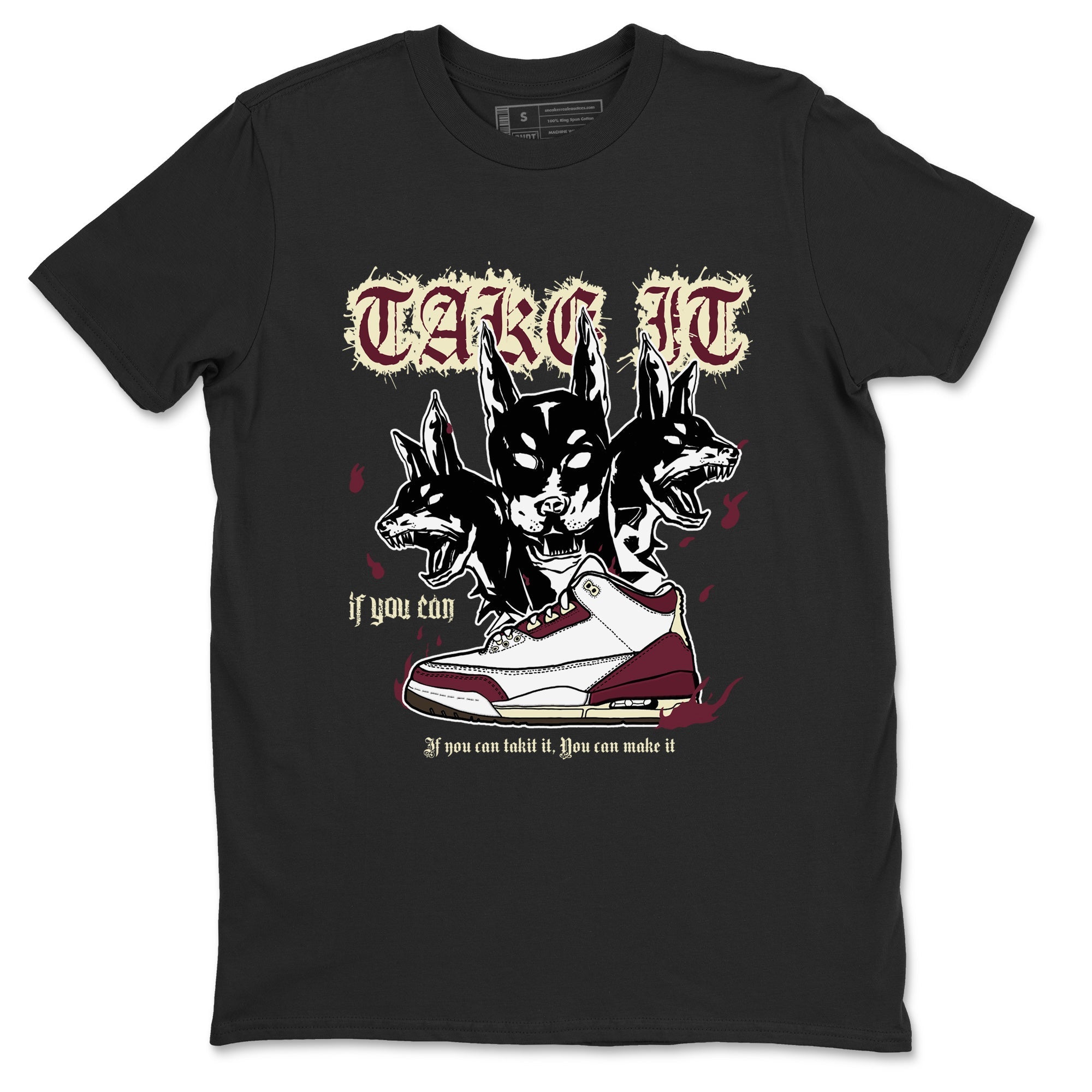 Hell Hounds snkmatch Tees - Air Jordan 3 A Ma Maniere x Burgundy Crush