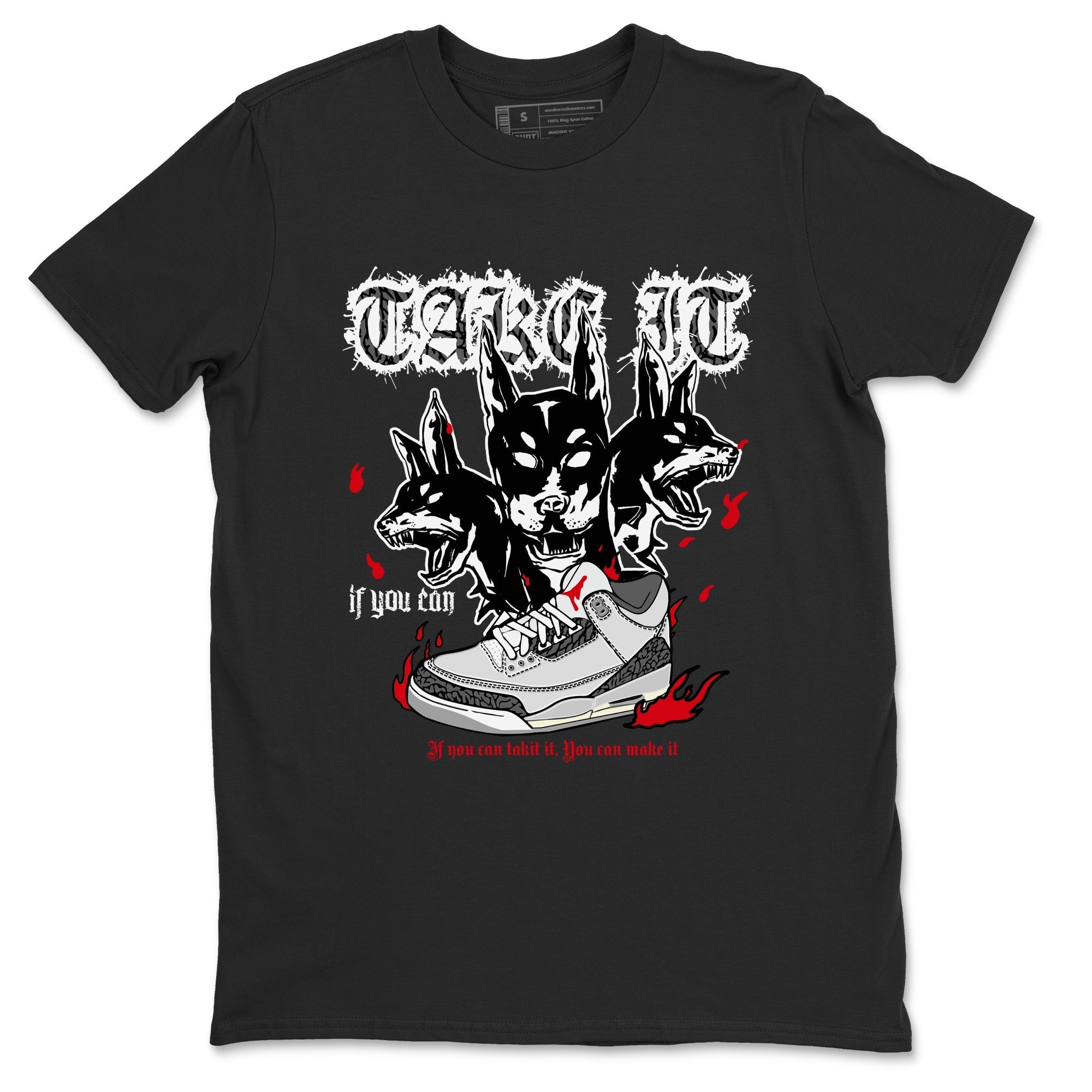 Hell Hounds snkmatch Tees - Air Jordan 3 Cement Grey