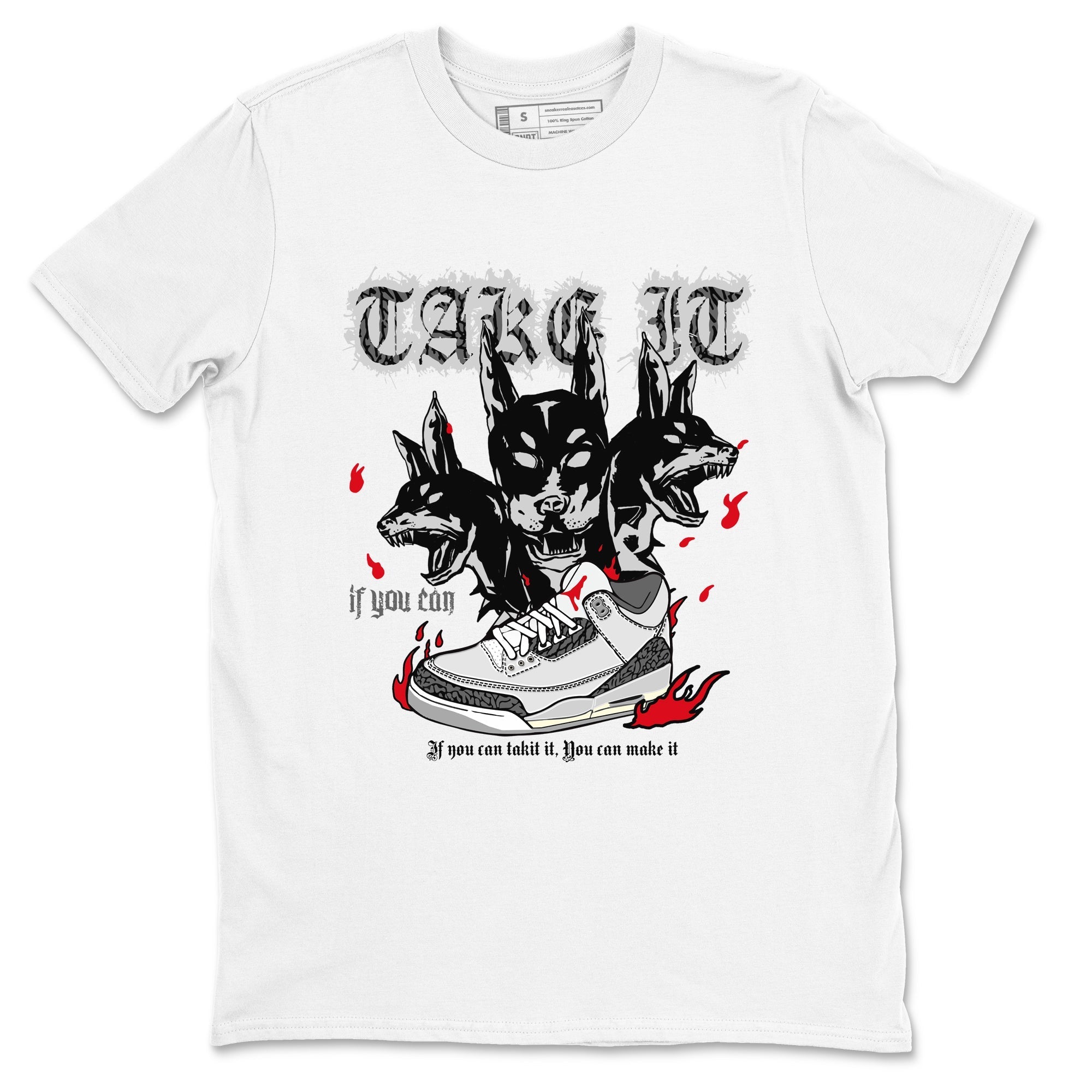 Hell Hounds snkmatch Tees - Air Jordan 3 Cement Grey