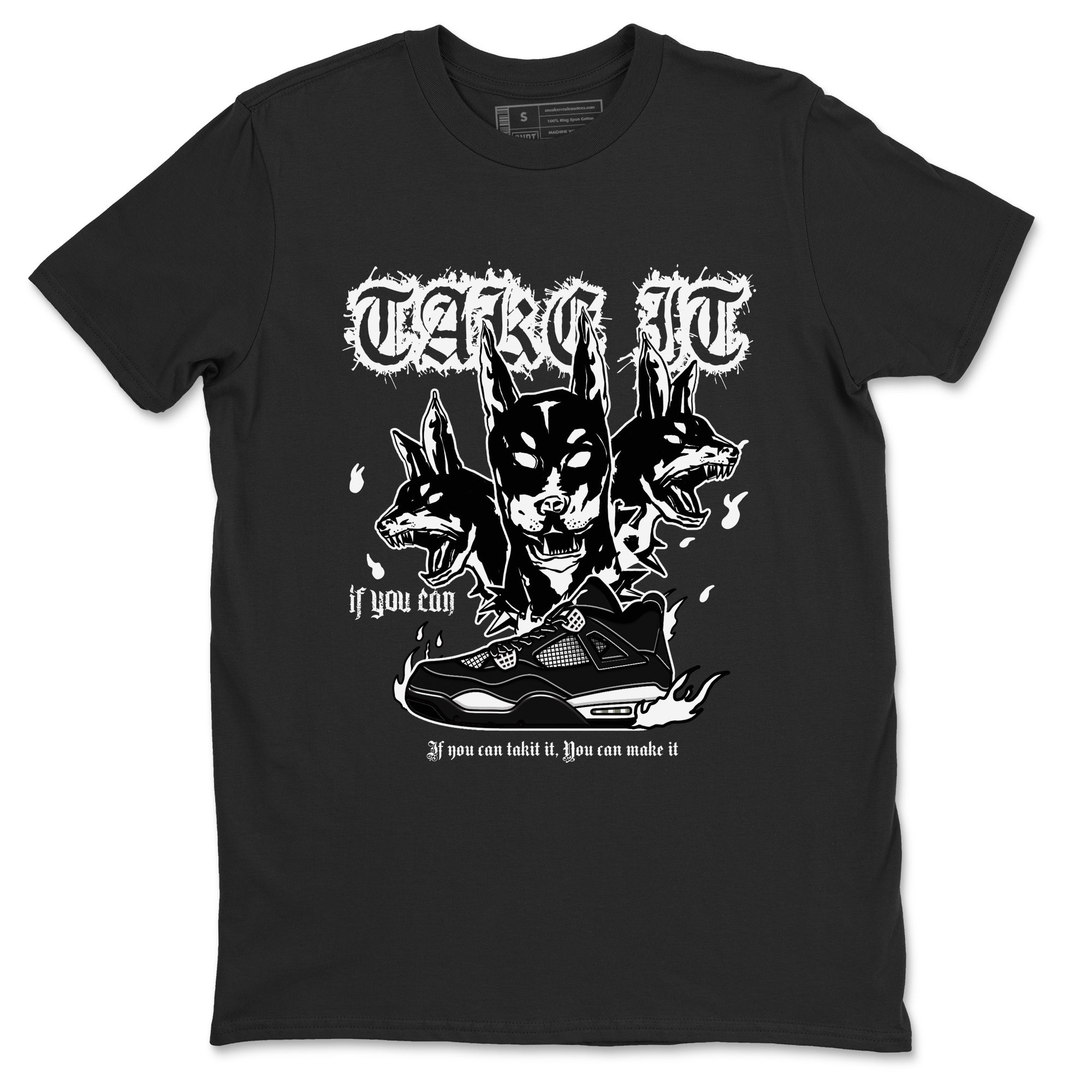 Hell Hounds snkmatch Tees - Air Jordan 4 White Thunder