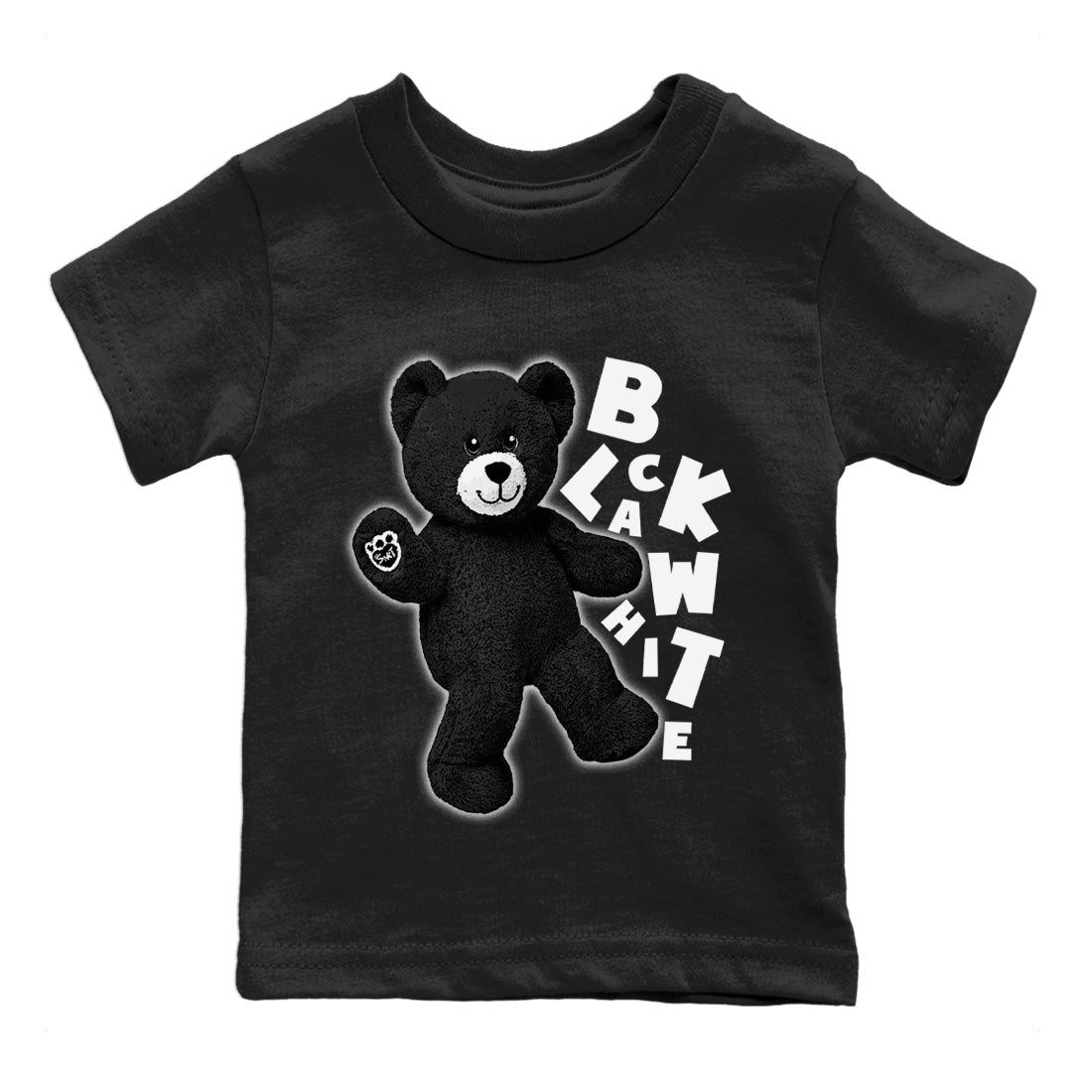 Hello Bear Kids Tops - Air Jordan 1 Black White