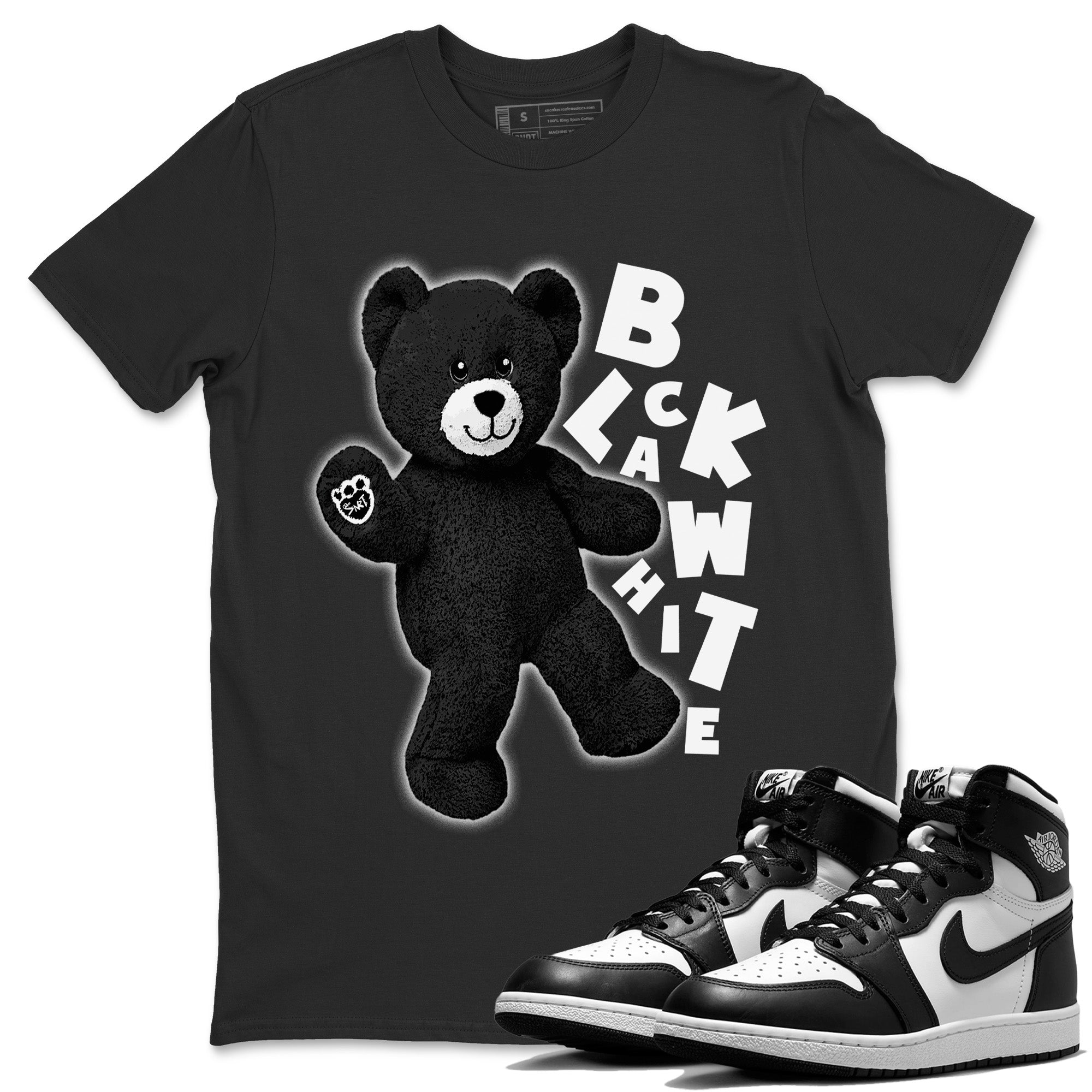 Hello Bear Unisex Tops - Air Jordan 1 Black White