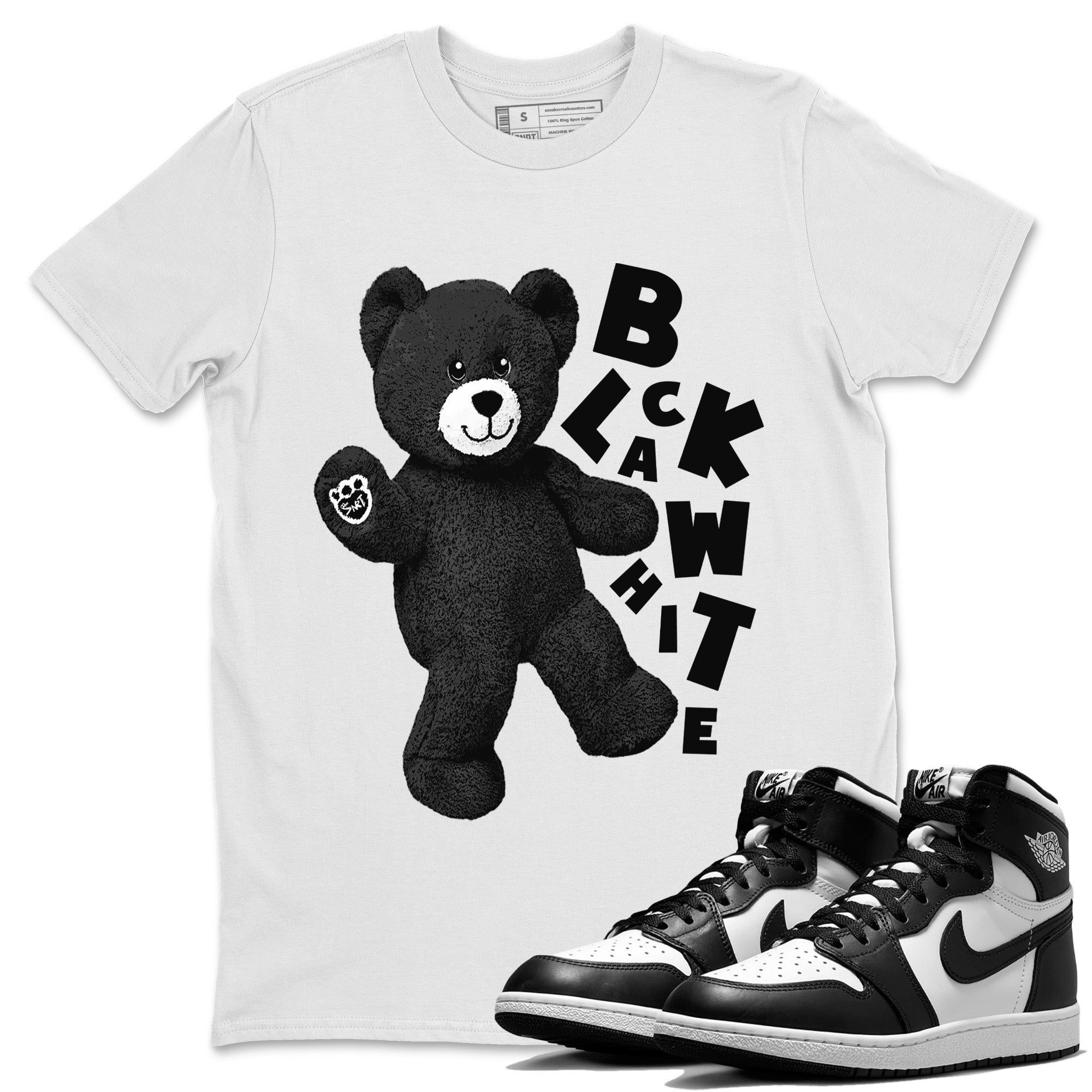 Hello Bear Unisex Tops - Air Jordan 1 Black White