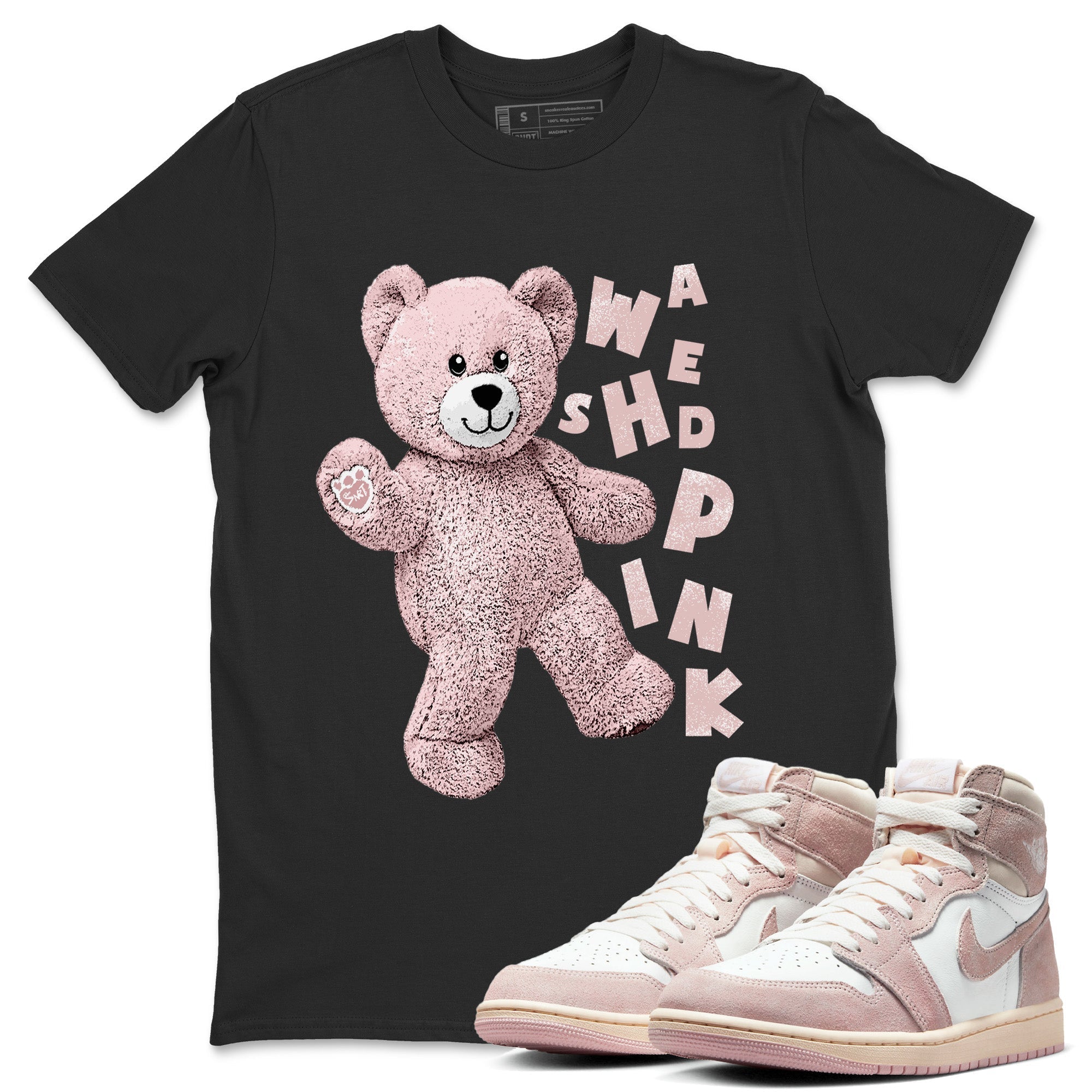 Hello Bear Unisex Tops - Air Jordan 1 Washed Pink