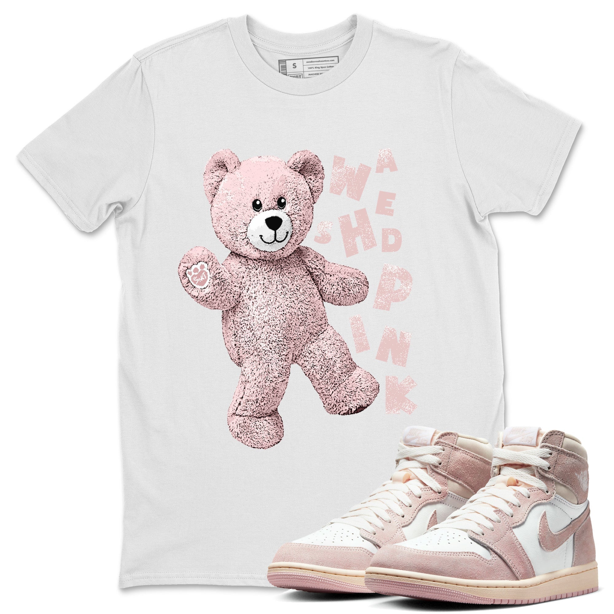 Hello Bear Unisex Tops - Air Jordan 1 Washed Pink