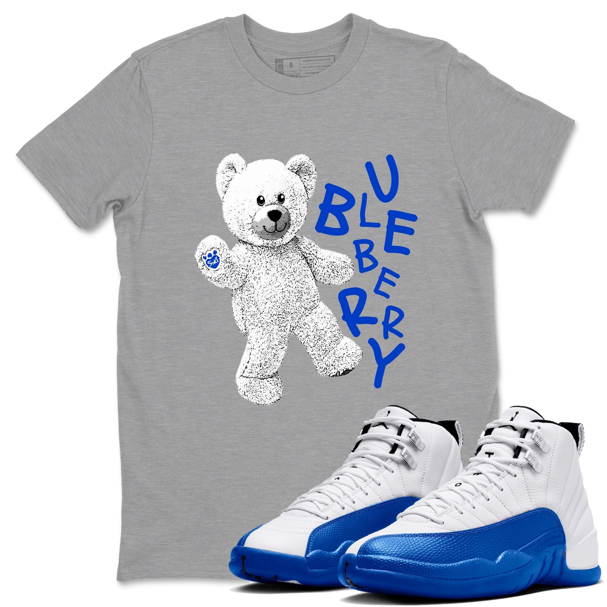 Hello Bear snkmatch Tees - Air Jordan 12 Blueberry