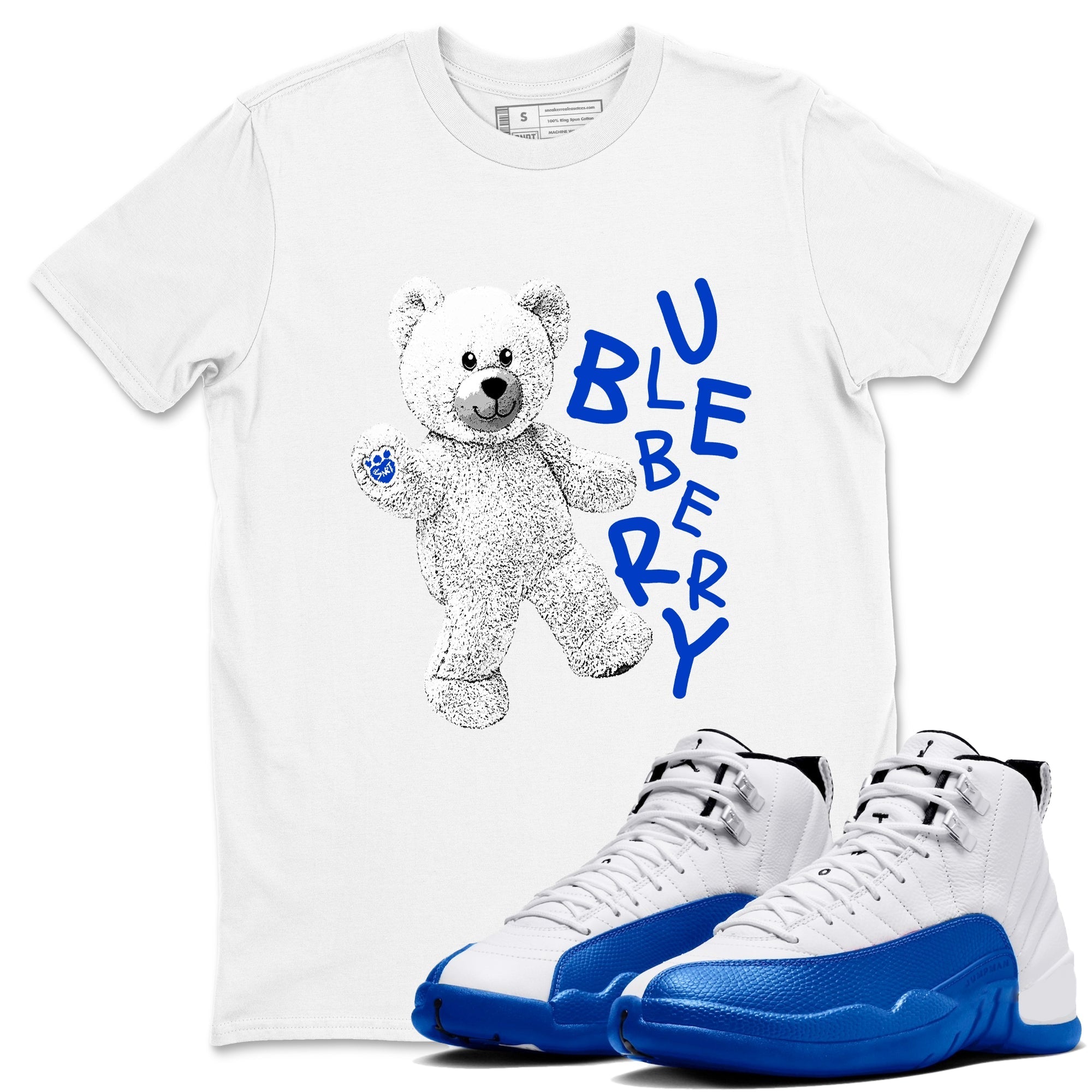 Hello Bear snkmatch Tees - Air Jordan 12 Blueberry