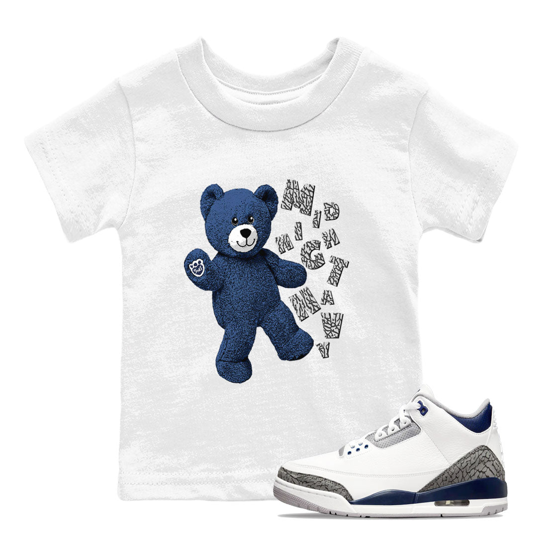 Hello Bear snkmatch Tees Kids - Air Jordan 3 Midnight Navy 2023