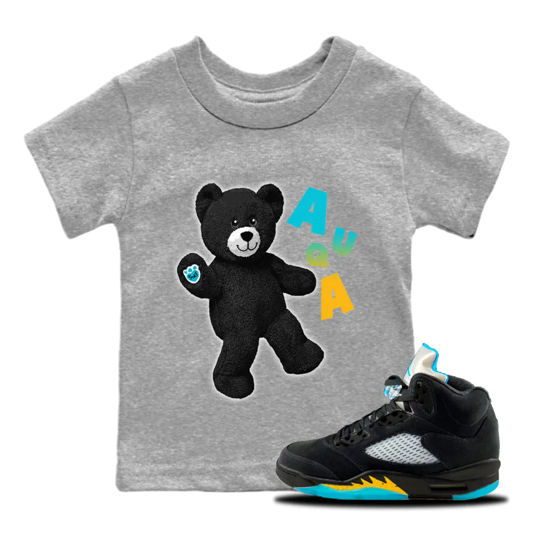 Hello Bear Kids Tops - Air Jordan 5 Aqua
