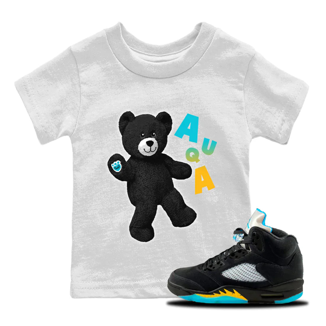 Hello Bear Kids Tops - Air Jordan 5 Aqua