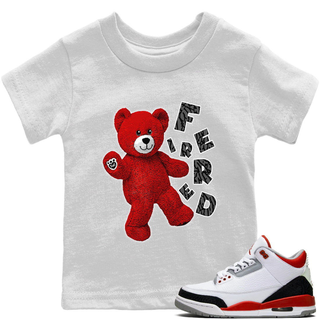 Hello Bear Kids Tops - Air Jordan 3 Fire Red
