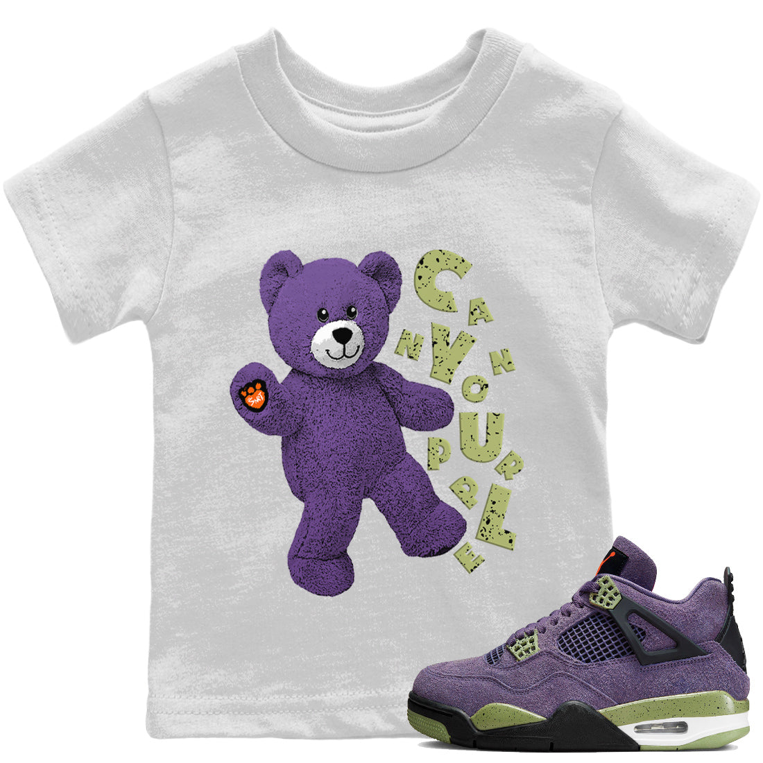 Hello Bear Kids Tops - Air Jordan 4 Canyon Purple