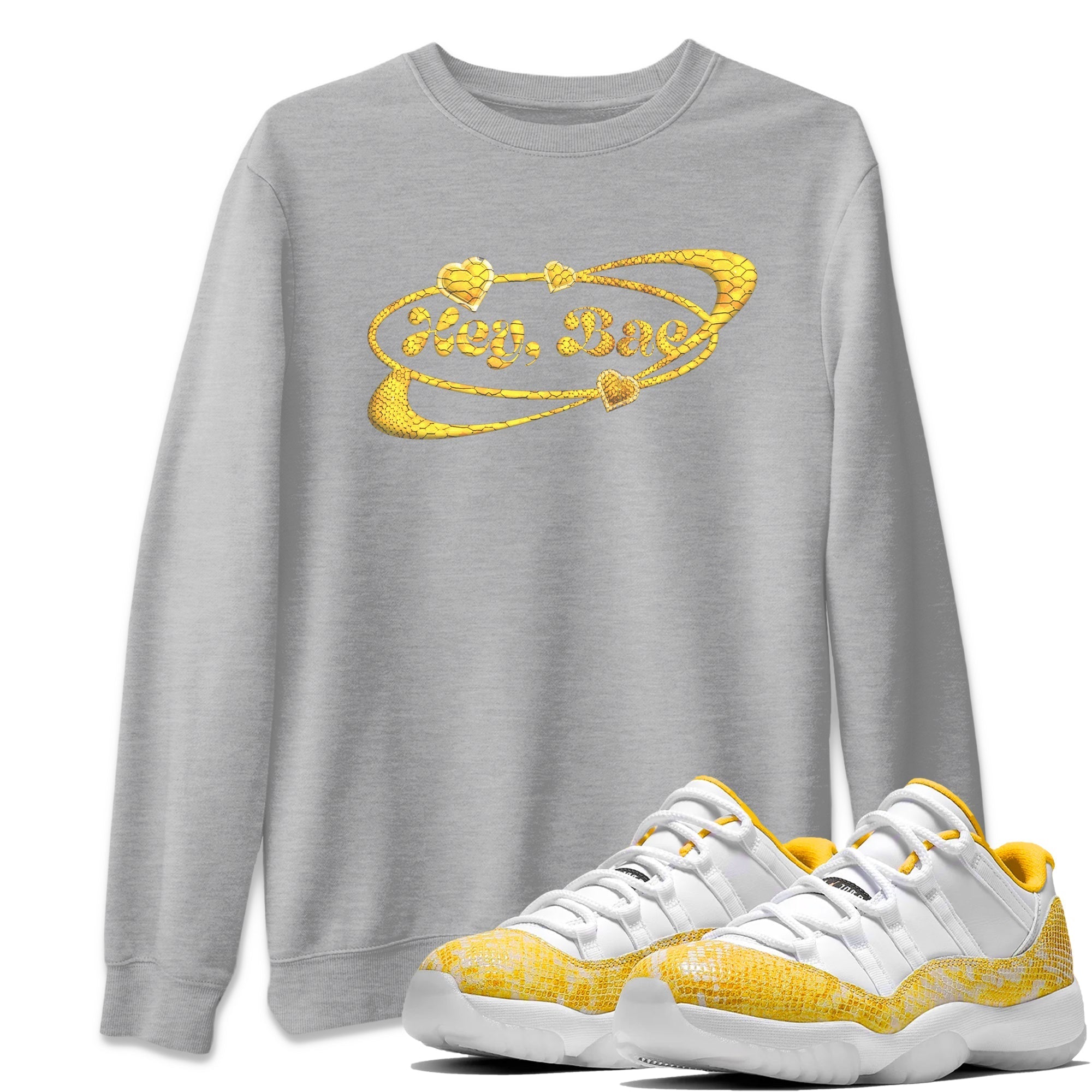 Hey Bae Unisex Tops - Air Jordan 11 Yellow Python