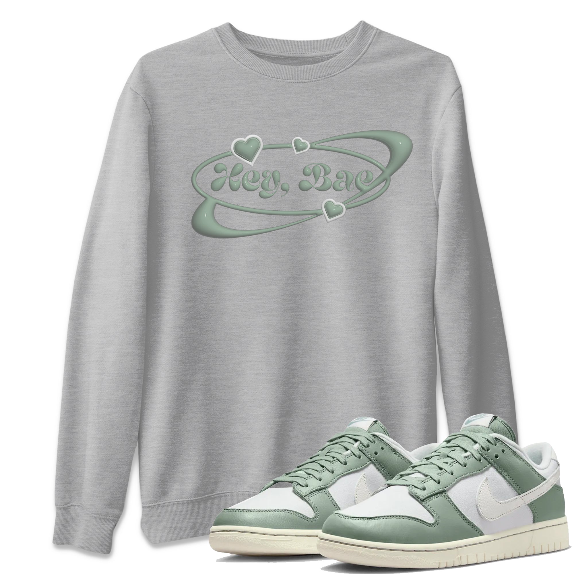 Hey Bae Unisex Tops - Dunk Mica Green